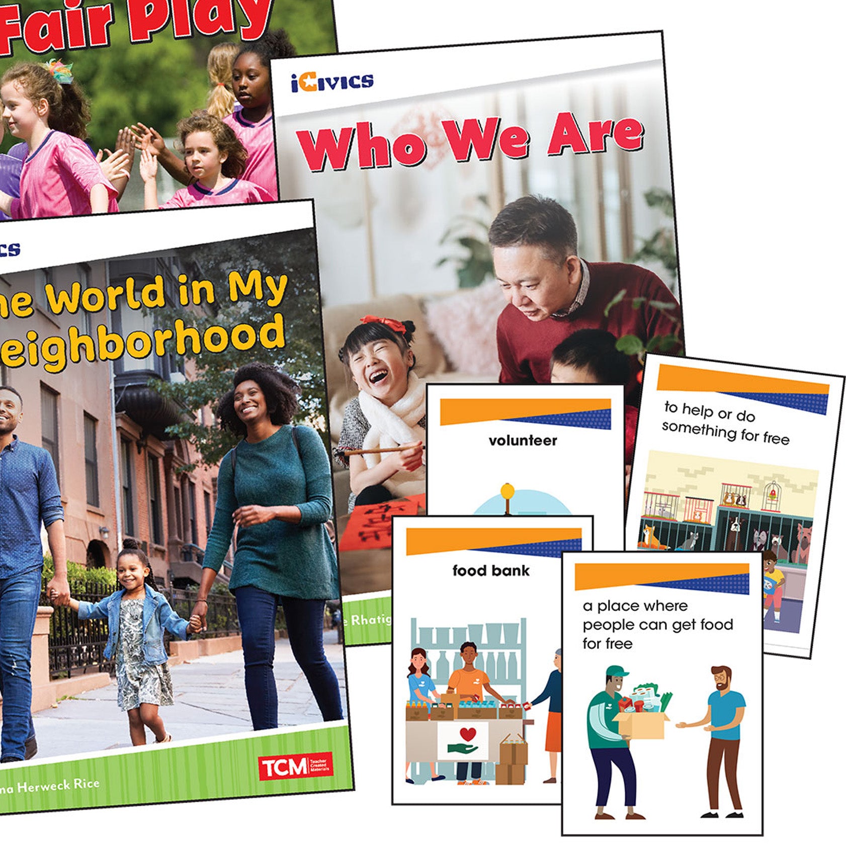 iCivics Grade 1: Community & Social Awareness 5-Book Set + Game Cards