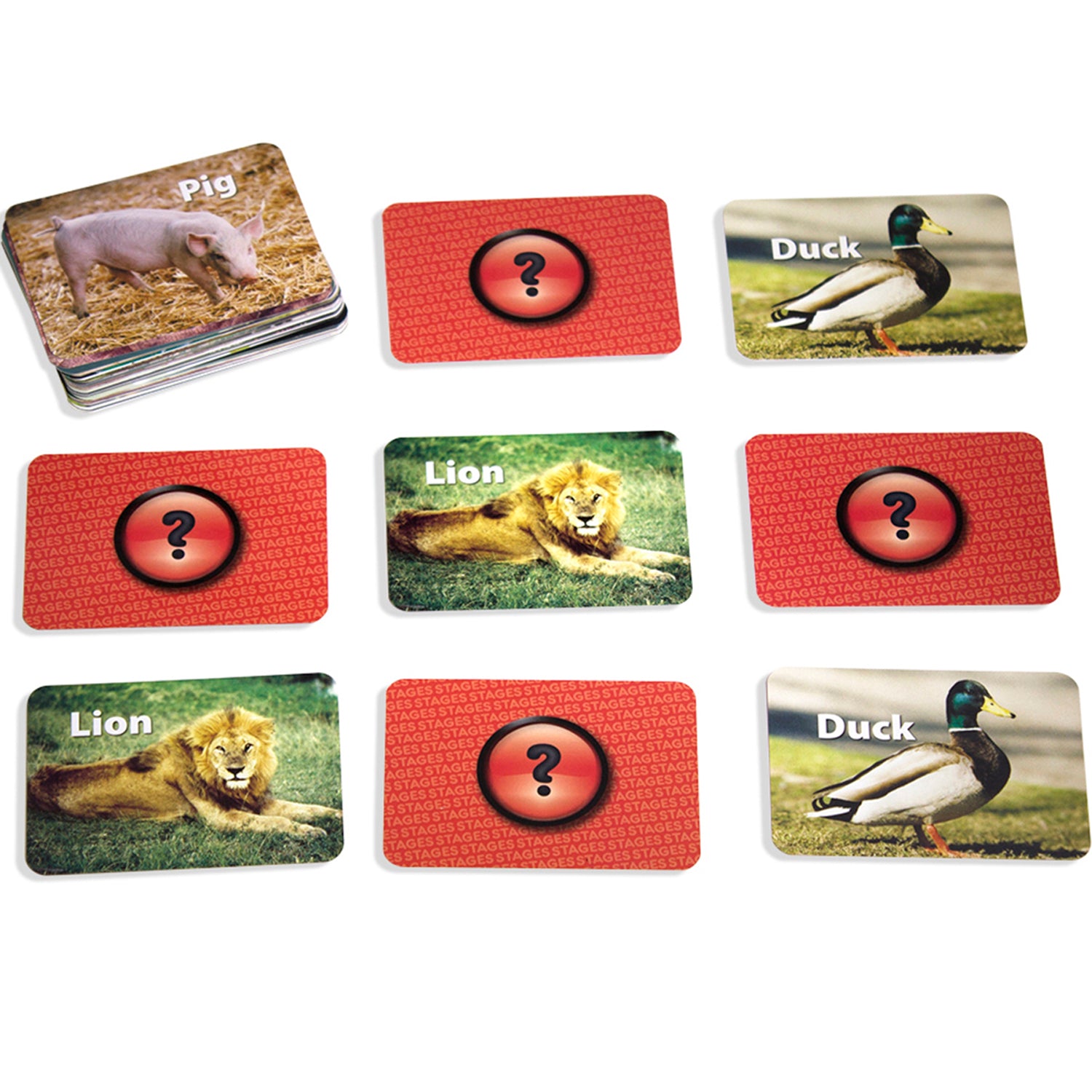 Photographic Memory Matching Game, Animals, Pack of 3