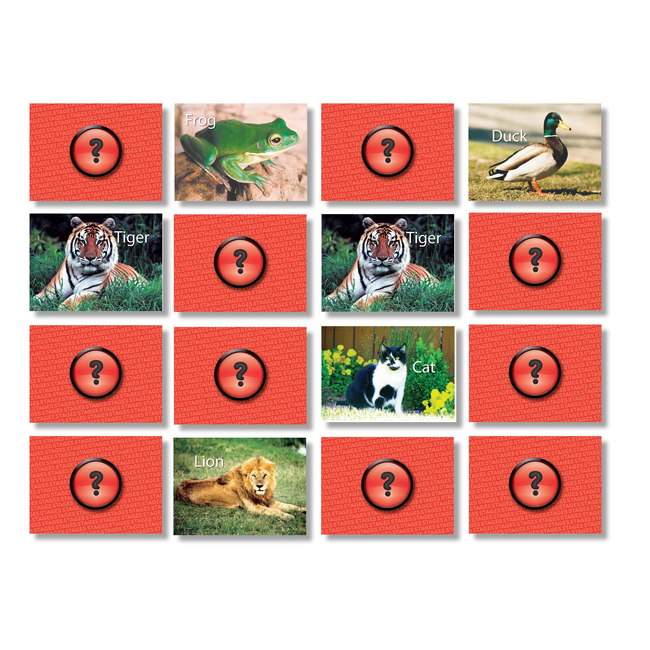 Photographic Memory Matching Game, Animals, Pack of 3