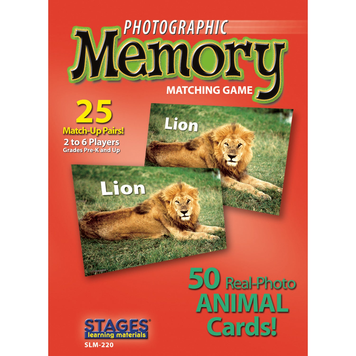 Photographic Memory Matching Game, Animals, Pack of 3