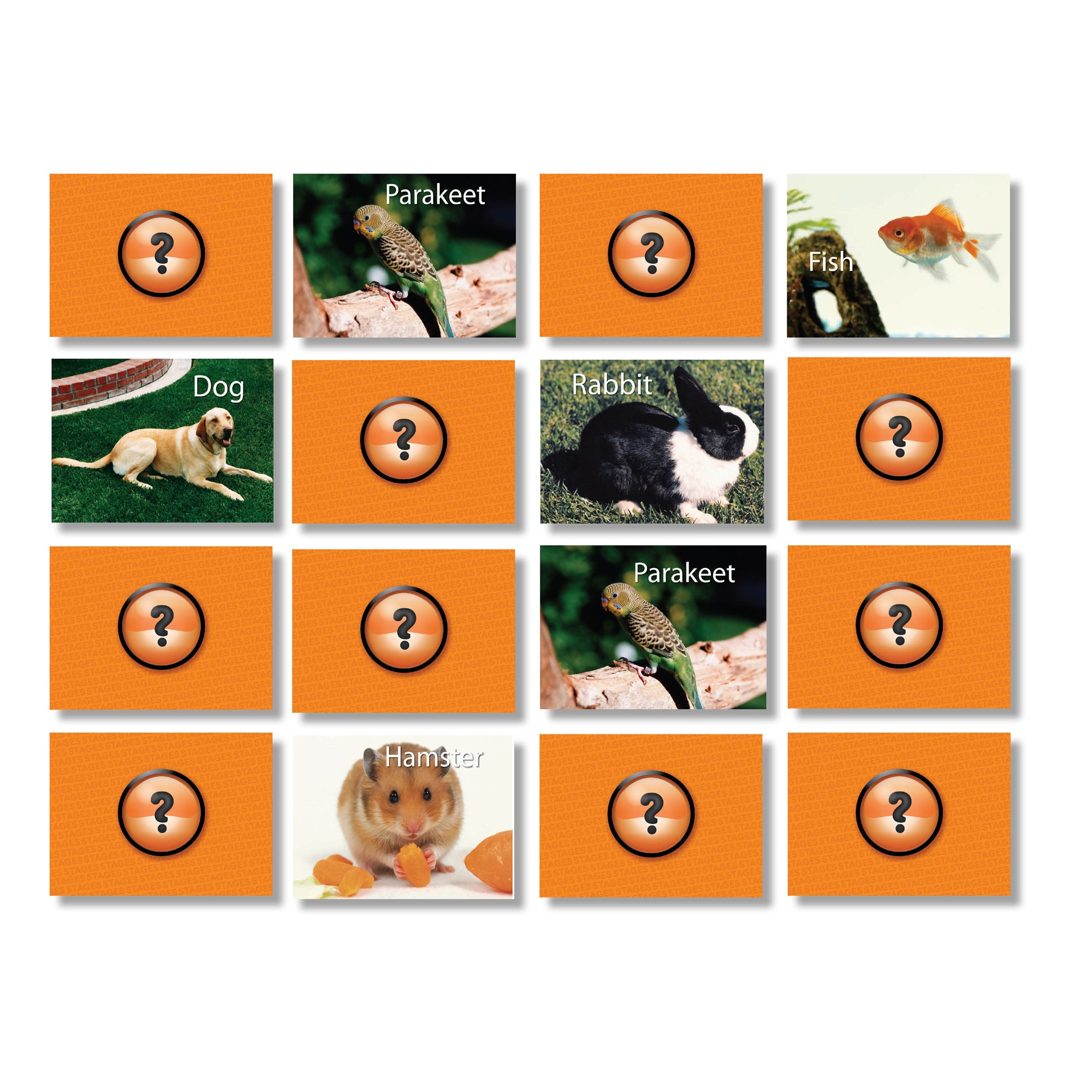 Pets Photographic Memory Matching Game, Pack of 3