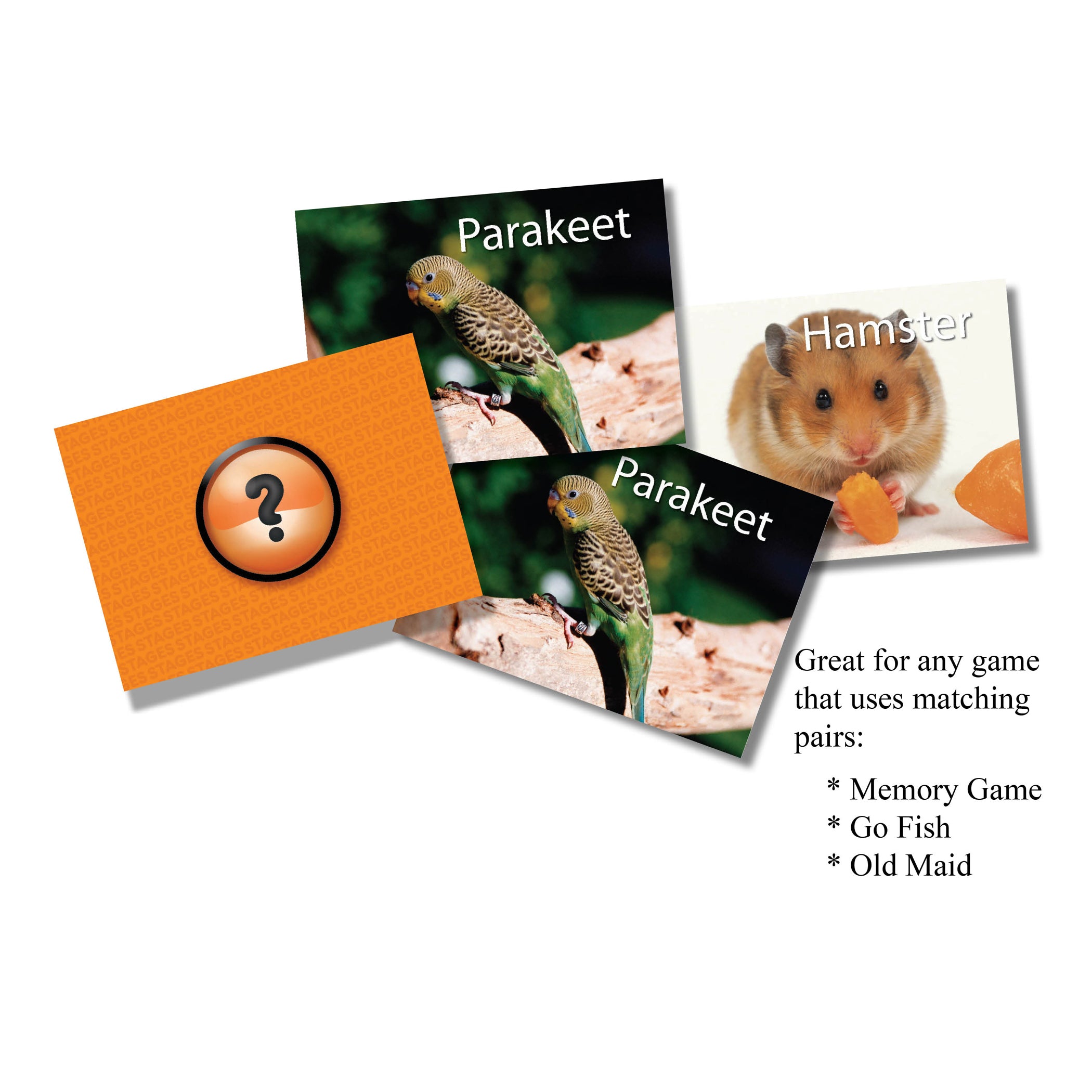 Pets Photographic Memory Matching Game, Pack of 3