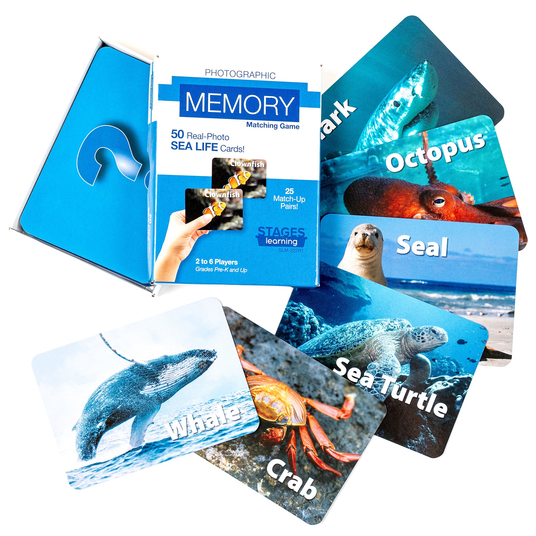 Photographic Memory Matching Game, Sea Life, Pack of 3