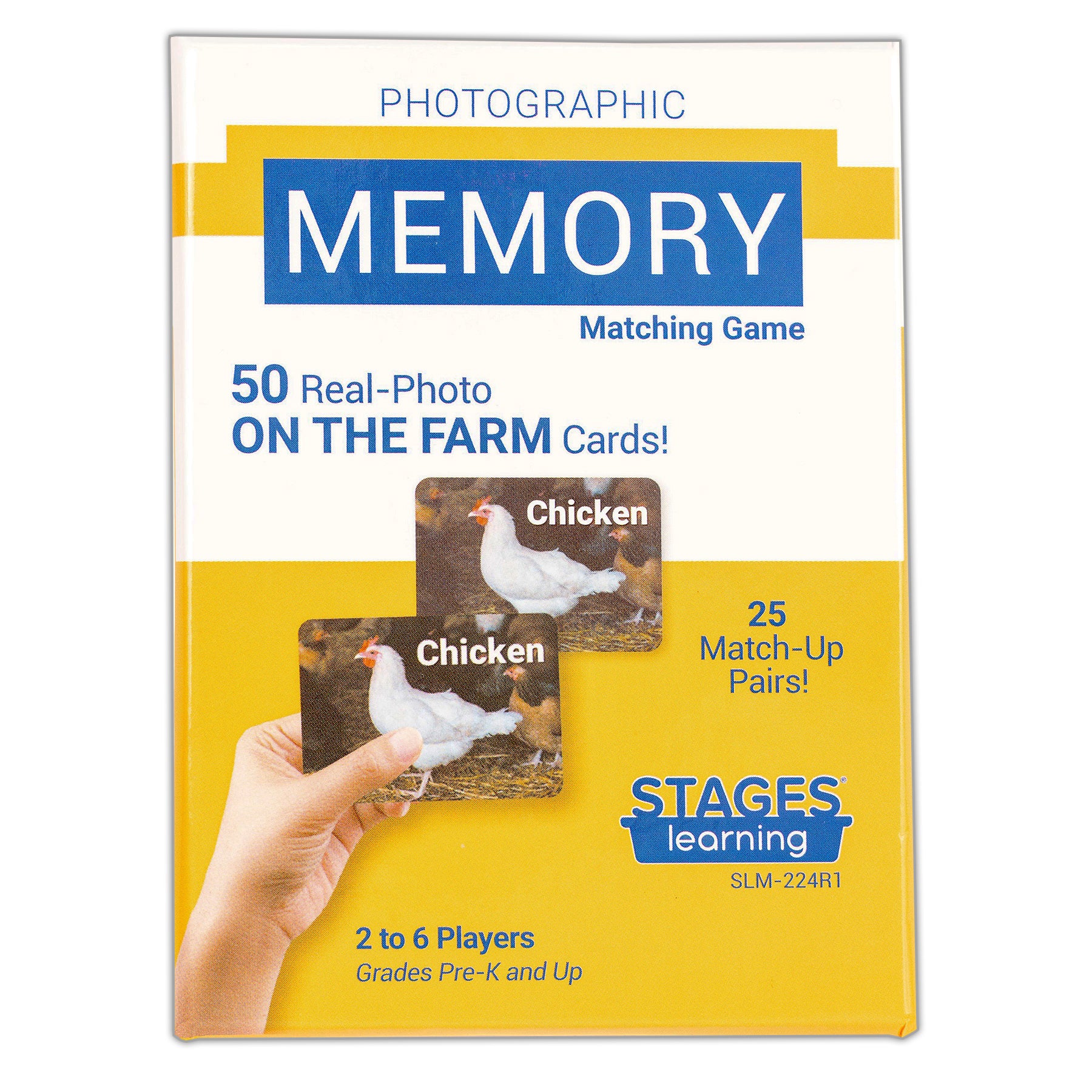 Photographic Memory Matching Game, On the Farm, Pack of 3