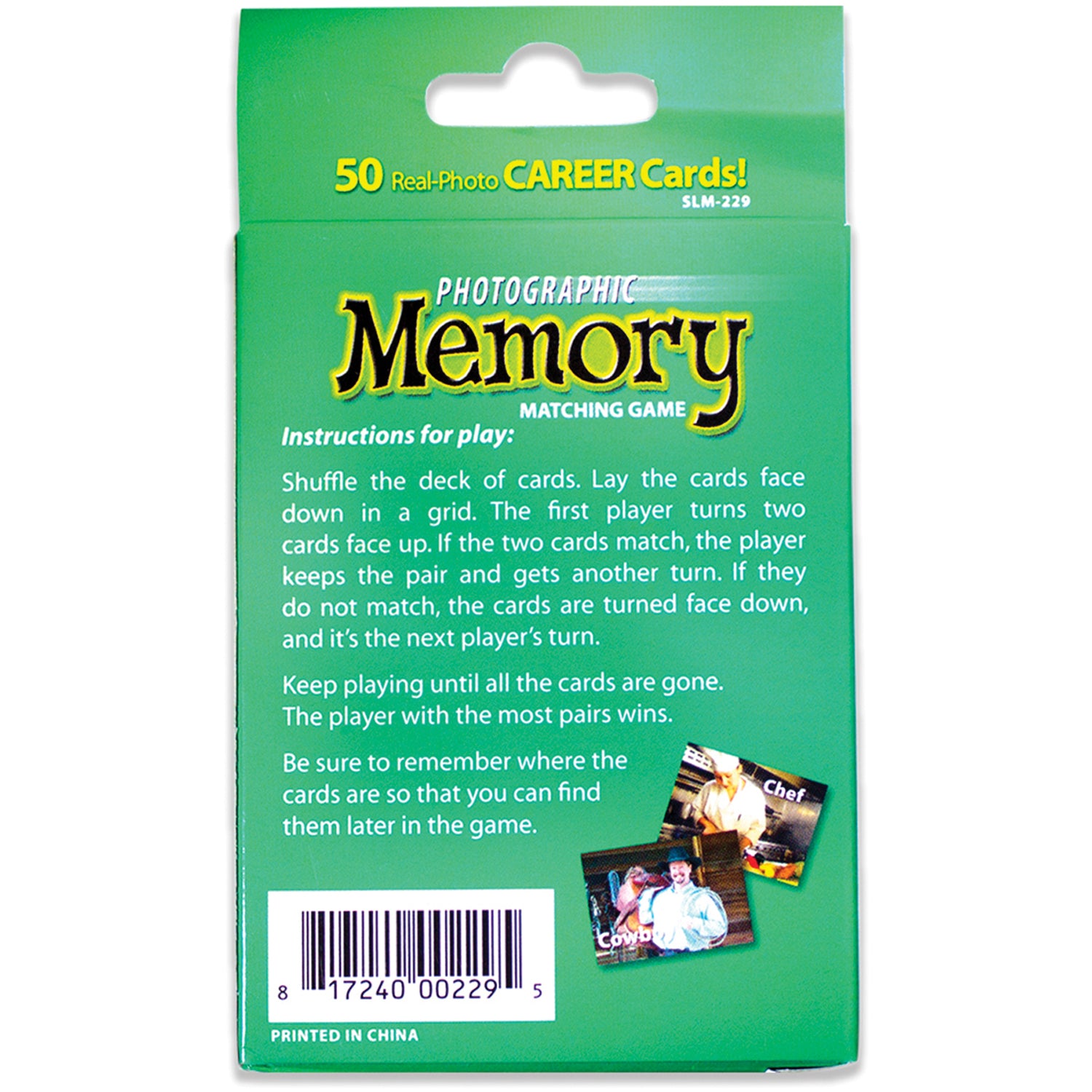 Photographic Memory Matching Game, Careers, Pack of 3