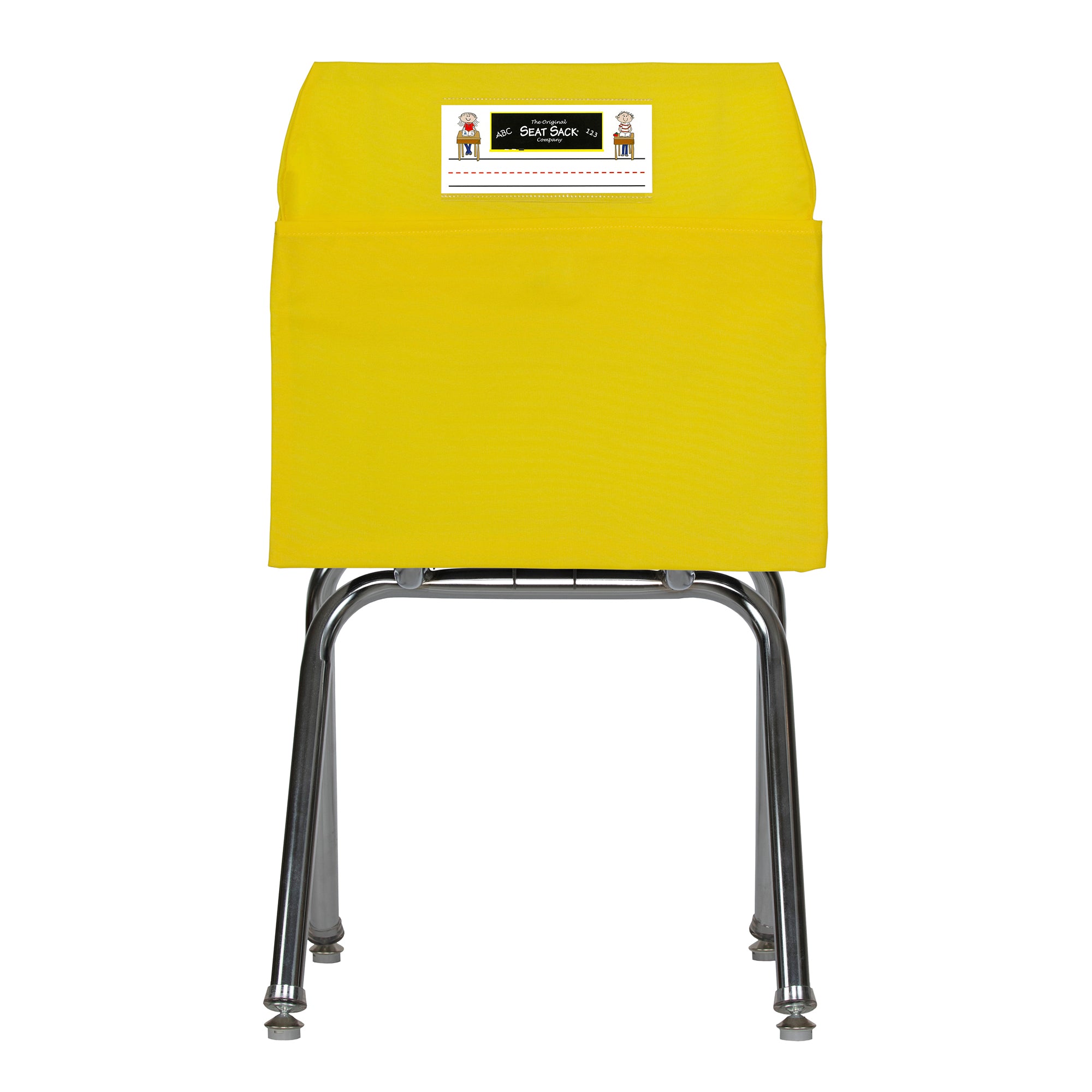 Small Chair Pocket Classroom Storage Organizer - 12 inch, Yellow