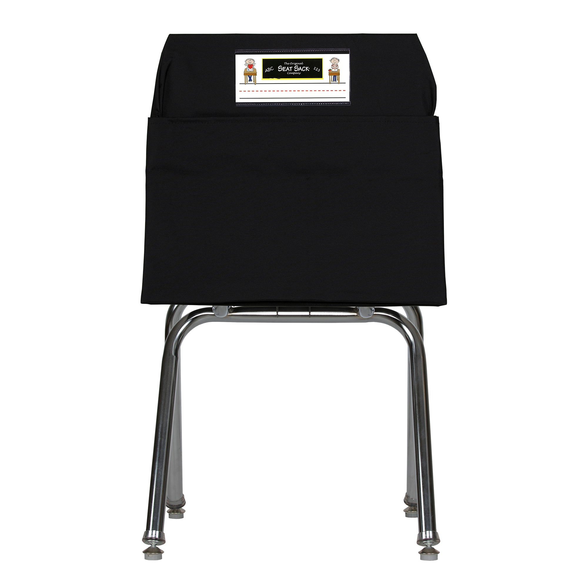 Standard Chair Pocket Classroom Storage Organizer - 14 inch, Black