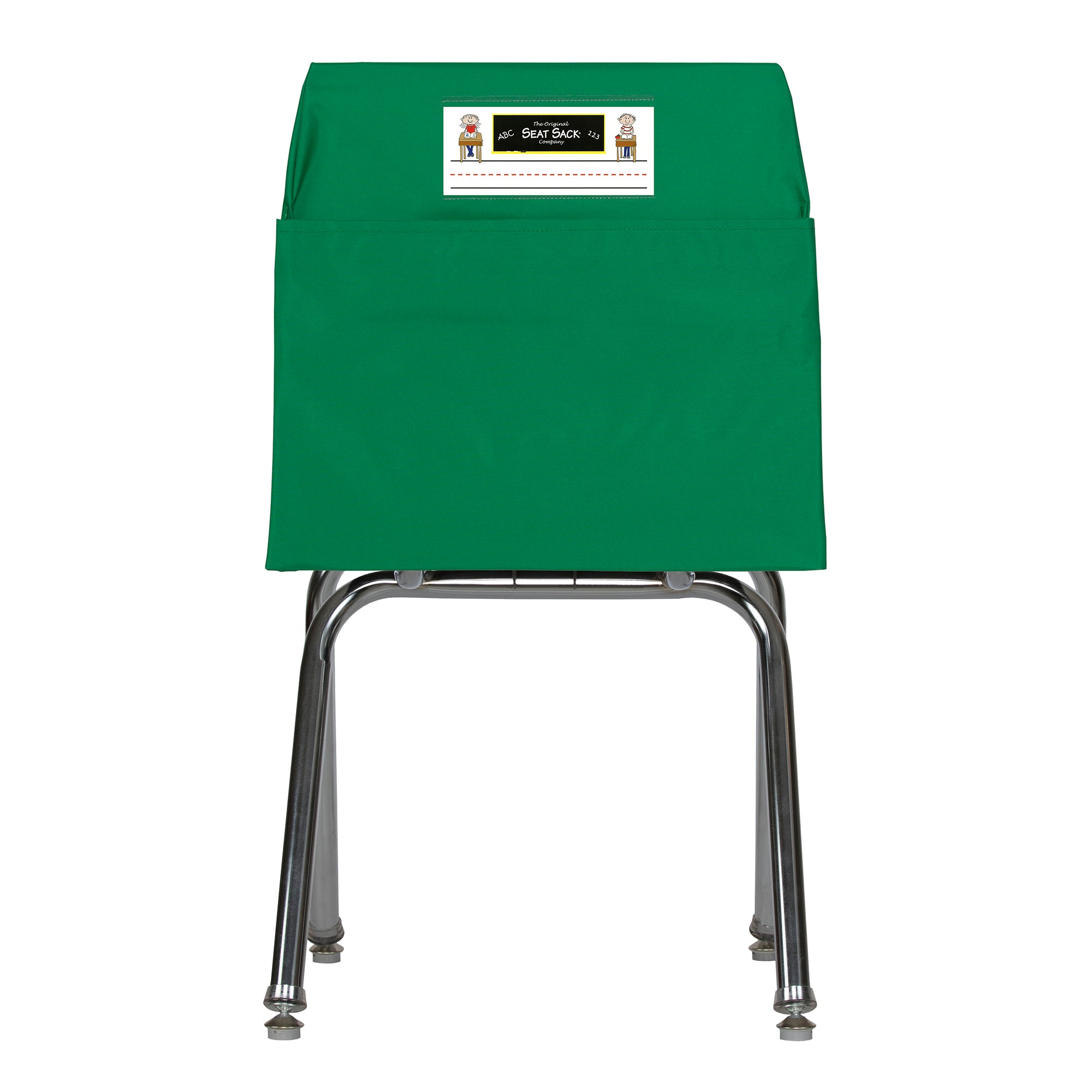 Standard Chair Pocket Classroom Storage Organizer - 14 inch, Green