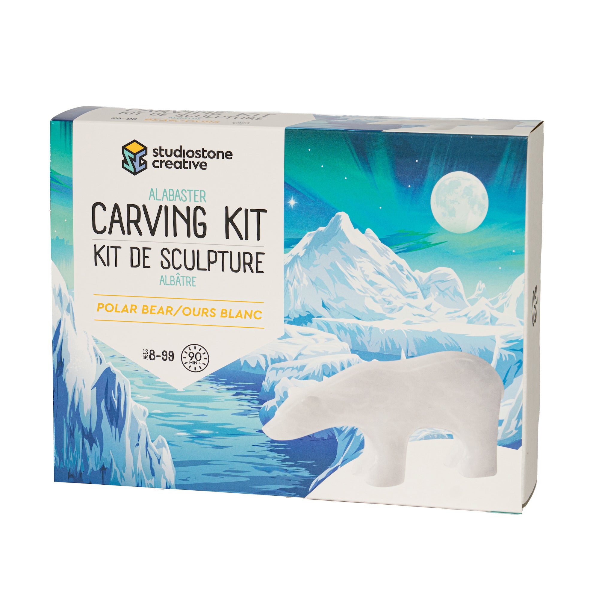 Polar Bear Alabaster Carving Kit