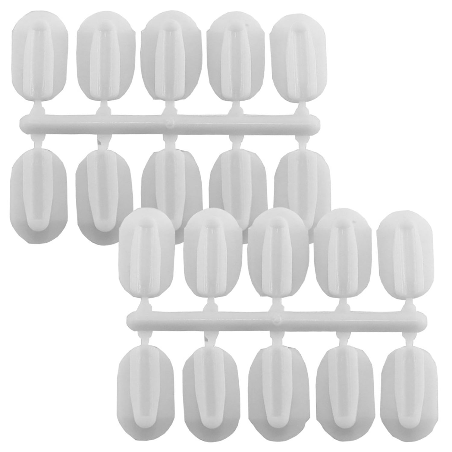 StikkiCLIPS™ Adhesive Clips, White, 20 Per Pack, 6 Packs