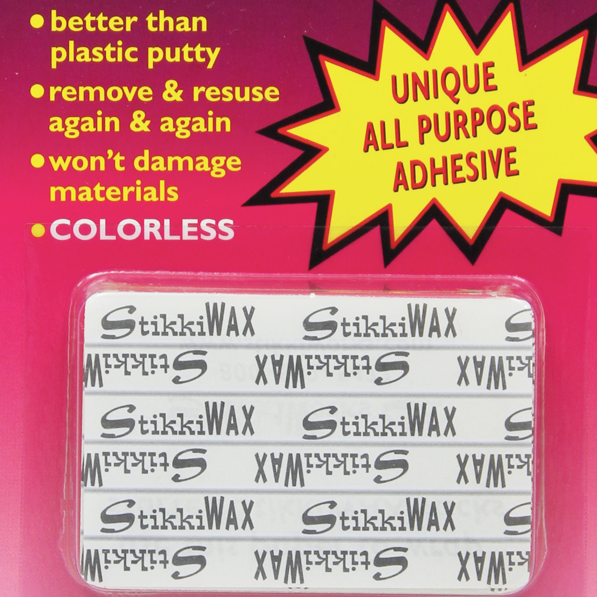 StikkiWAX™ Adhesive Bars/Sticks, 6 Per Pack, 6 Packs