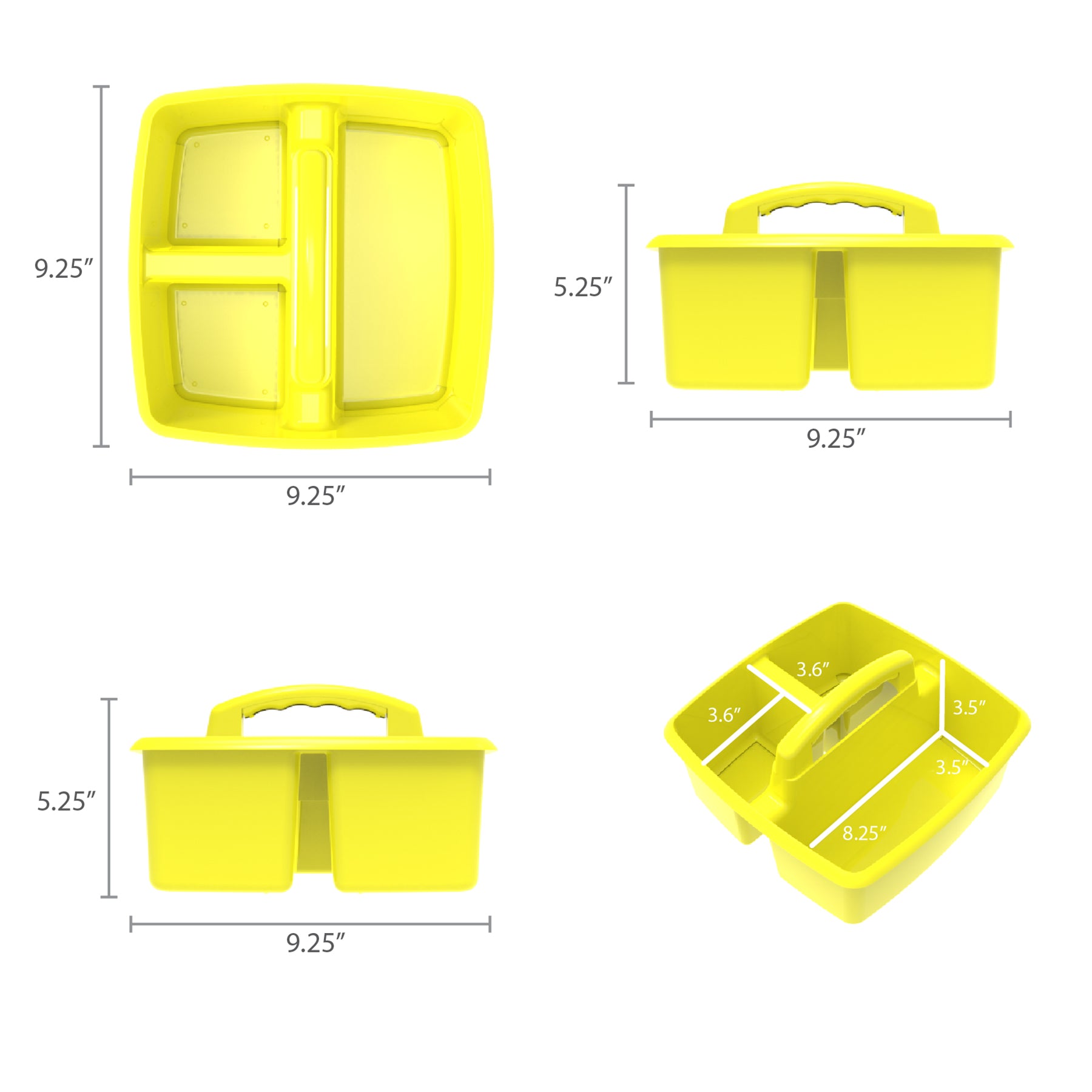 Small Caddy, Yellow, Pack of 6