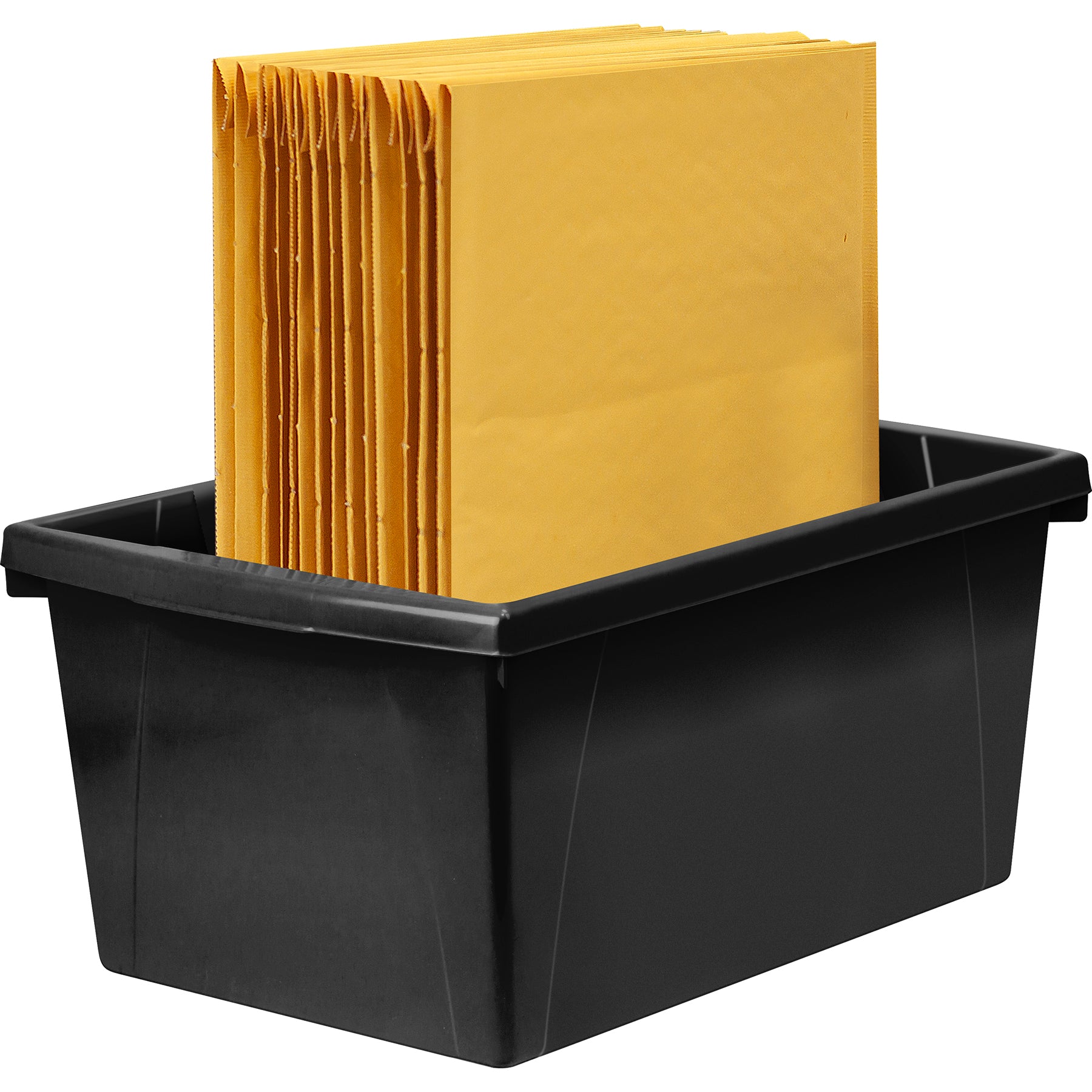 Medium Classroom Storage Bin, Black, Pack of 2