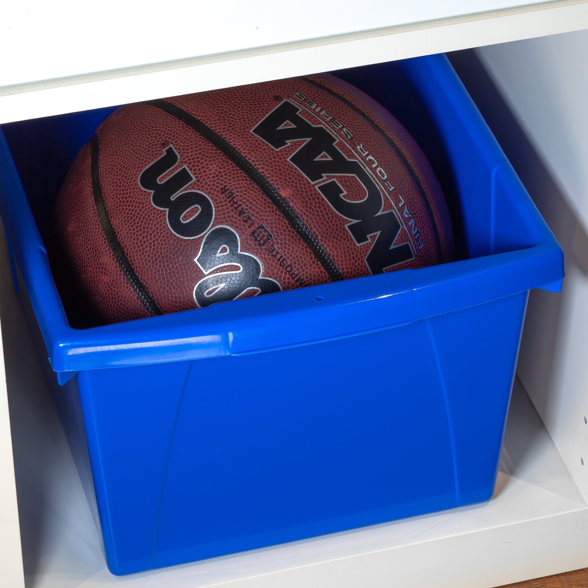 4 Gallon Classroom Storage Bin, Blue, Pack of 3