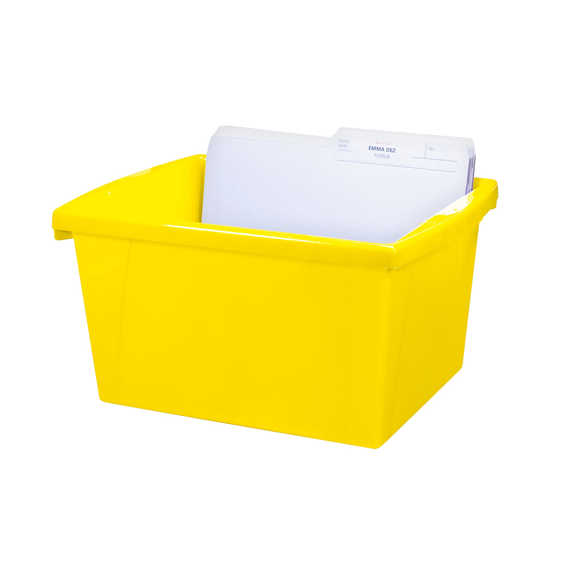 4 Gallon Classroom Storage Bin, Yellow, Pack of 3