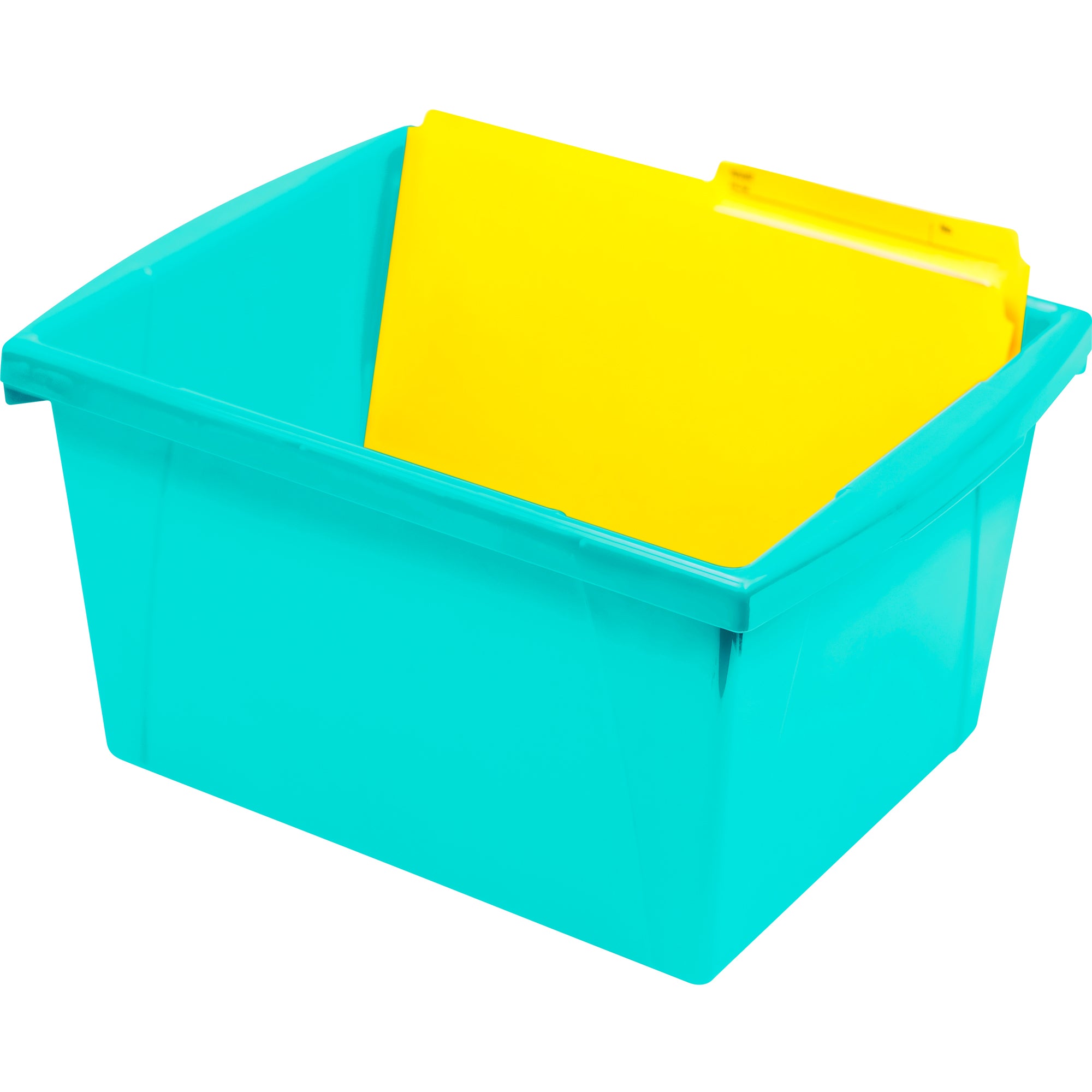 4 Gallon Classroom Storage Bin, Teal, Pack of 3