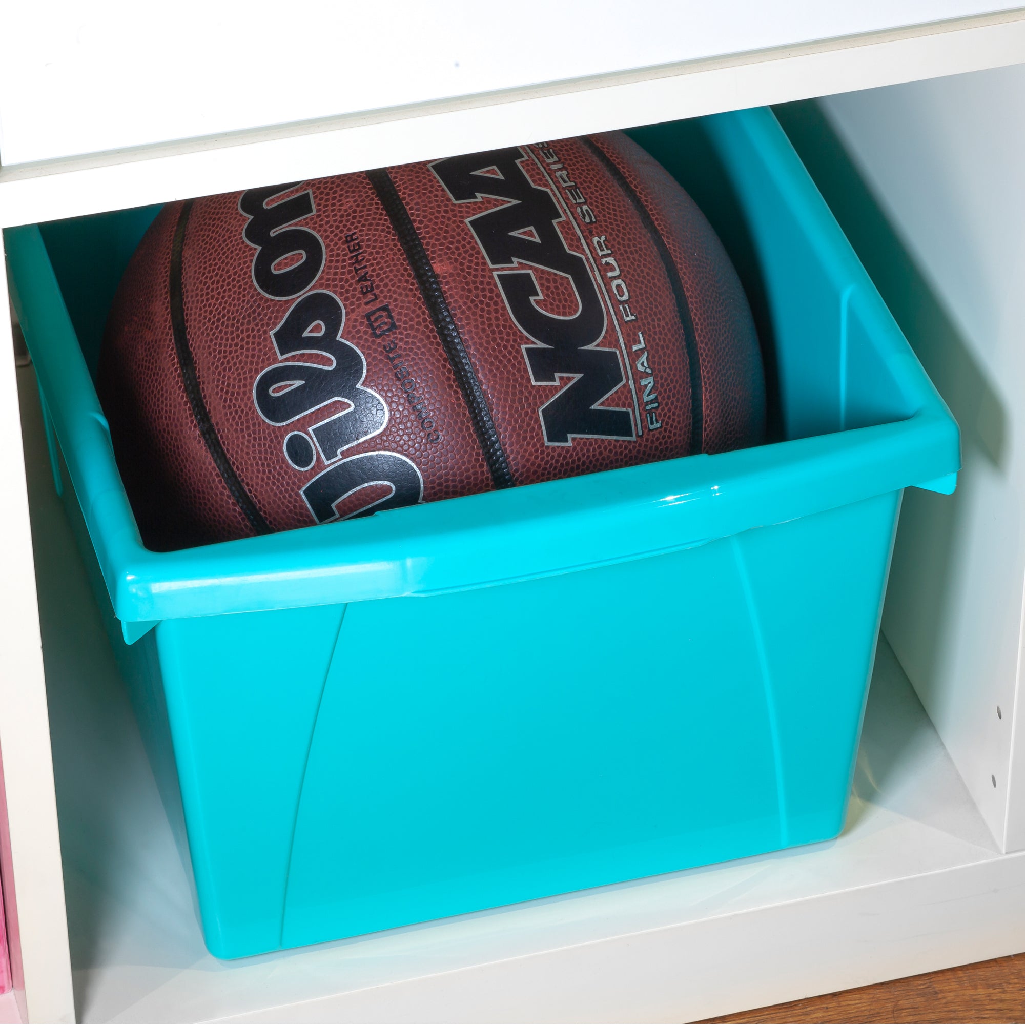 4 Gallon Classroom Storage Bin, Teal, Pack of 3