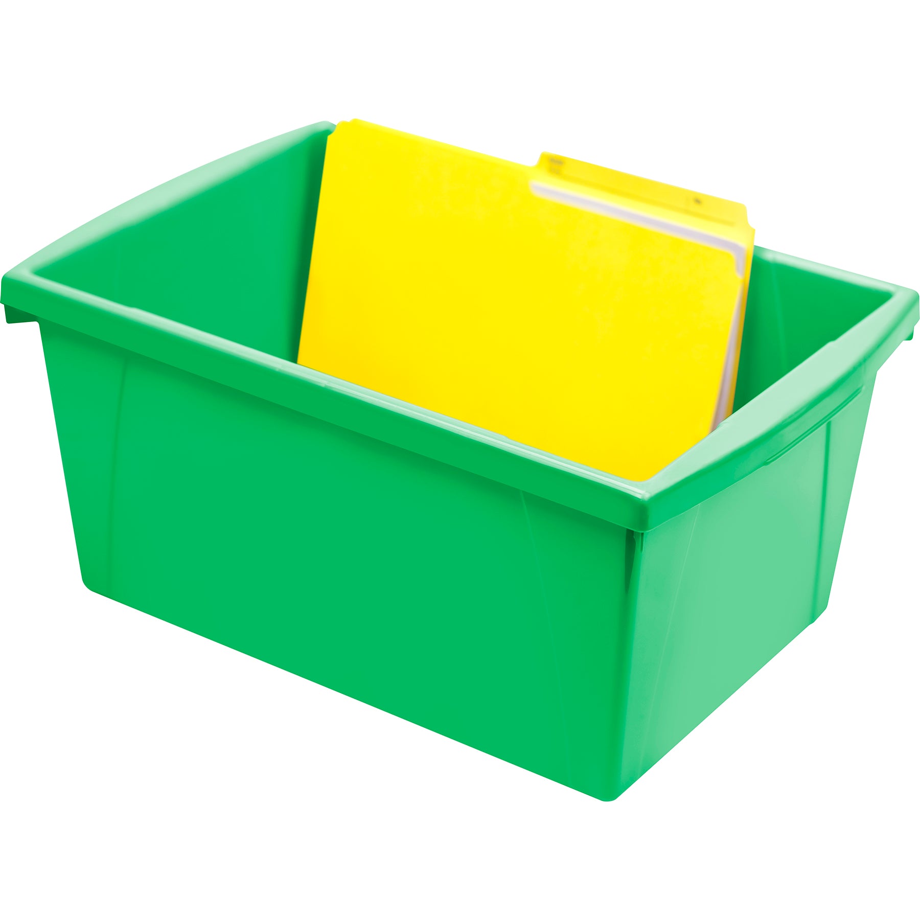 Medium Classroom Storage Bin, Green, Pack of 2