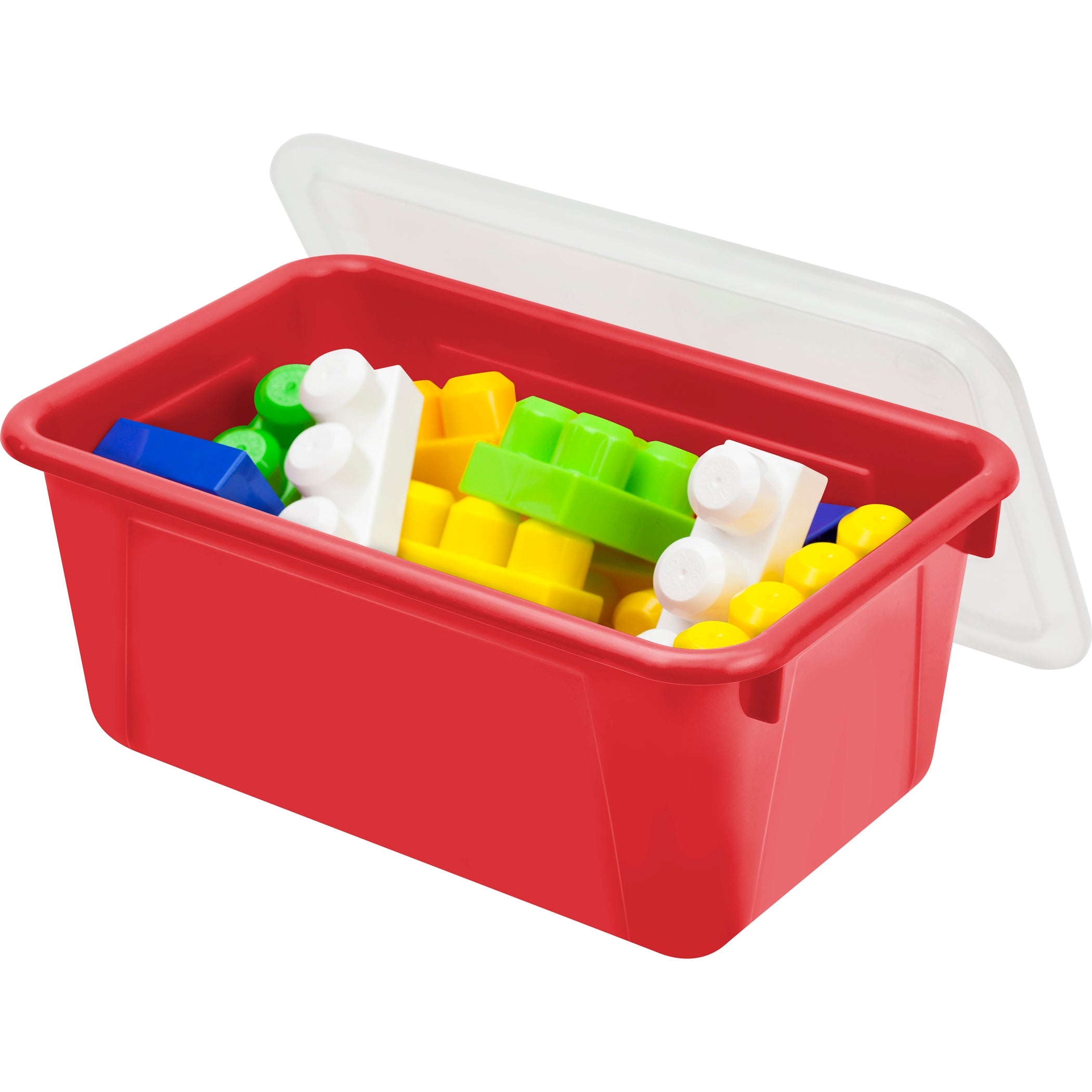 Small Cubby Bin, with Cover, Classroom Red, Pack of 2