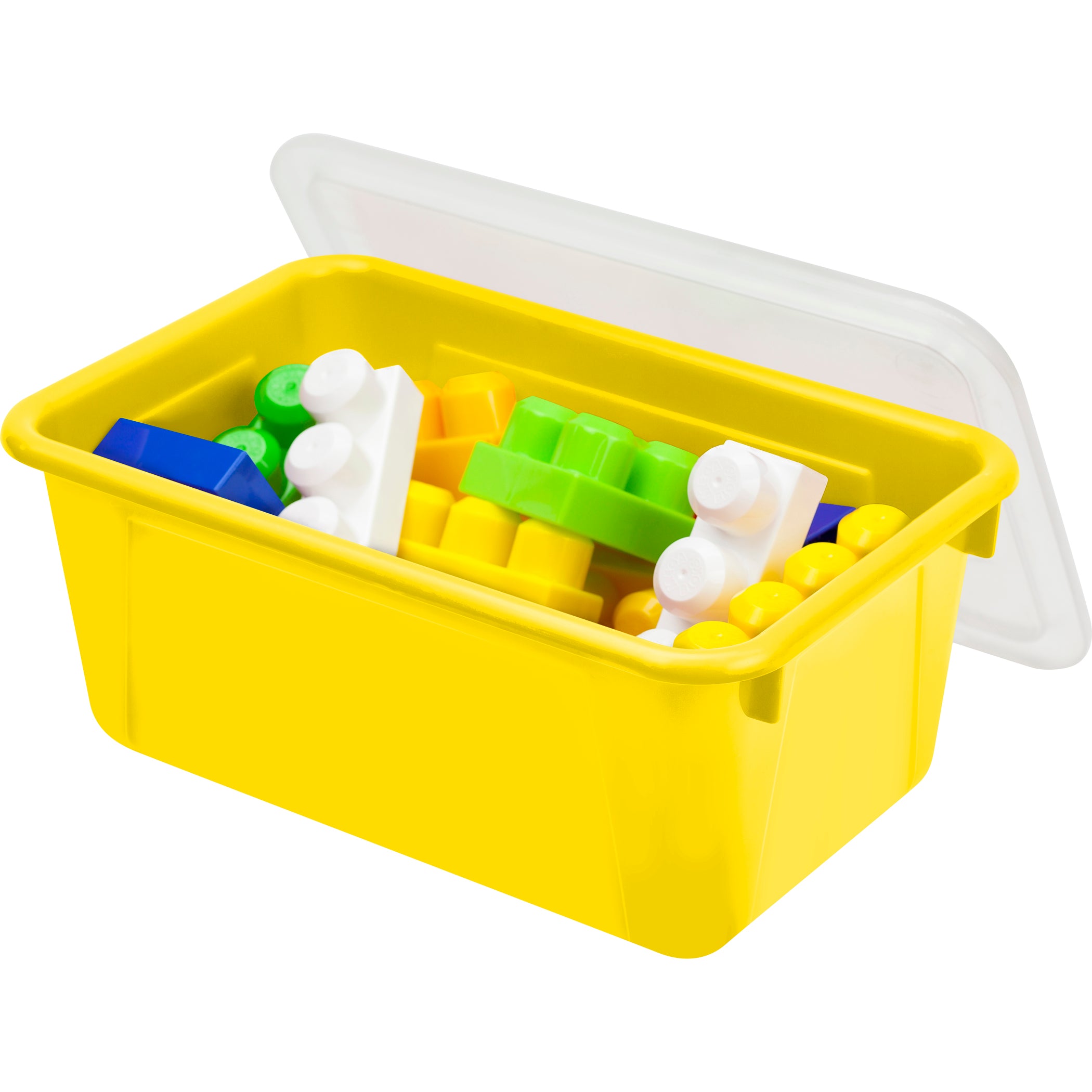 Small Cubby Bin, with Cover, Classroom Yellow, Pack of 2