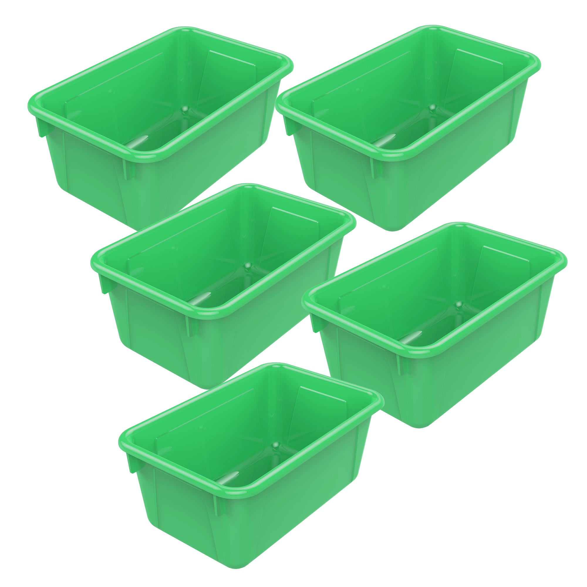 Small Cubby Bin, Green, Pack of 5