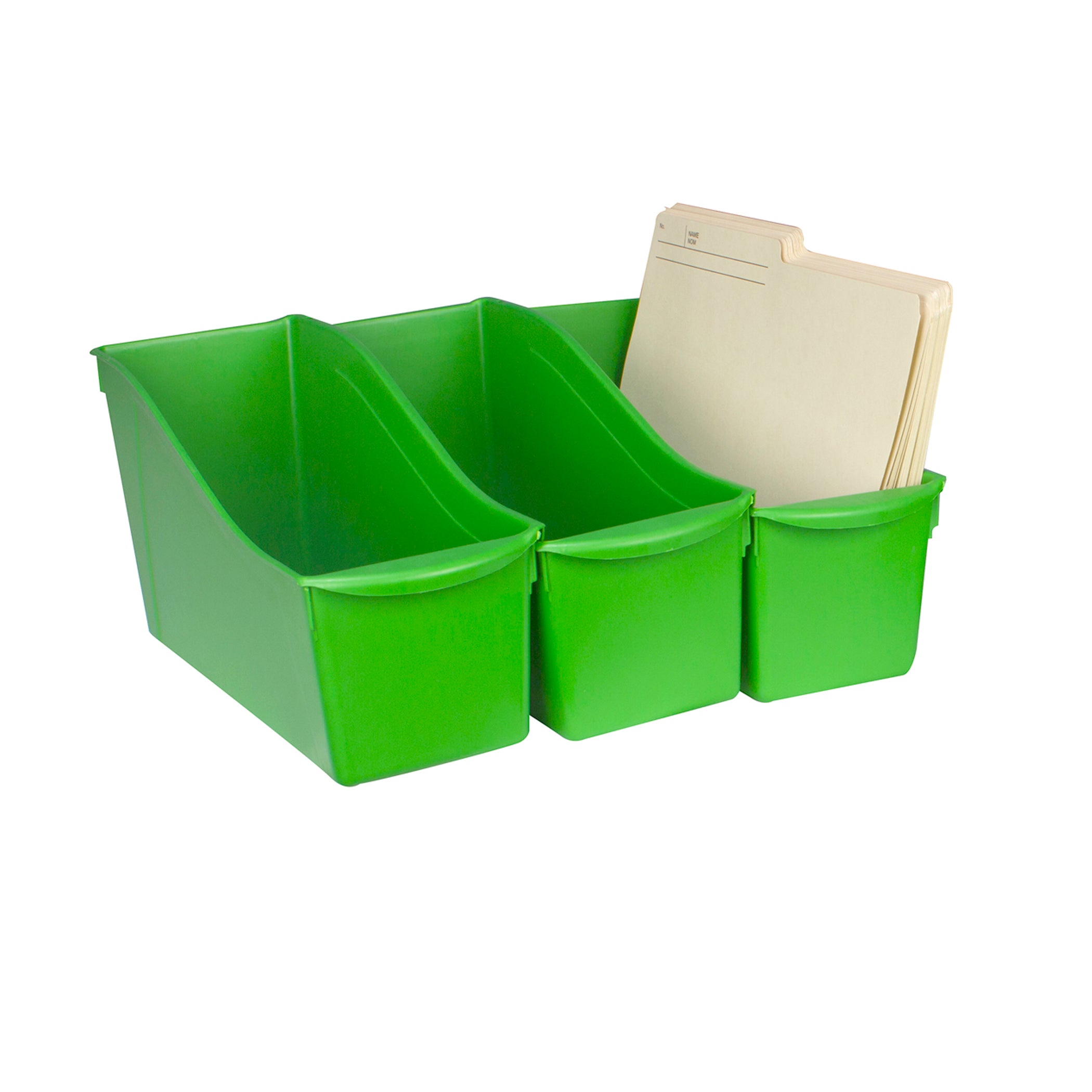 Large Book Bin, Green, Pack of 6