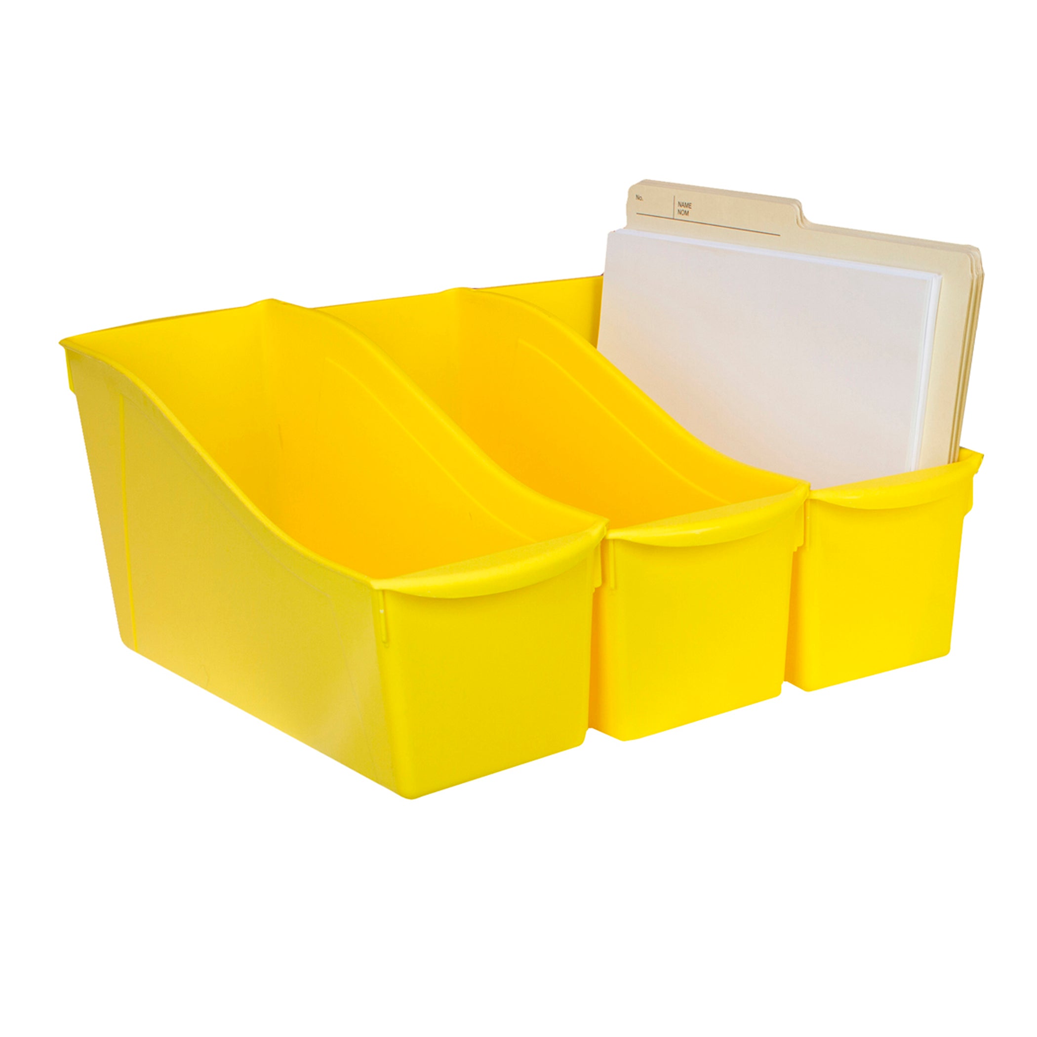 Large Book Bin, Yellow, Pack of 6