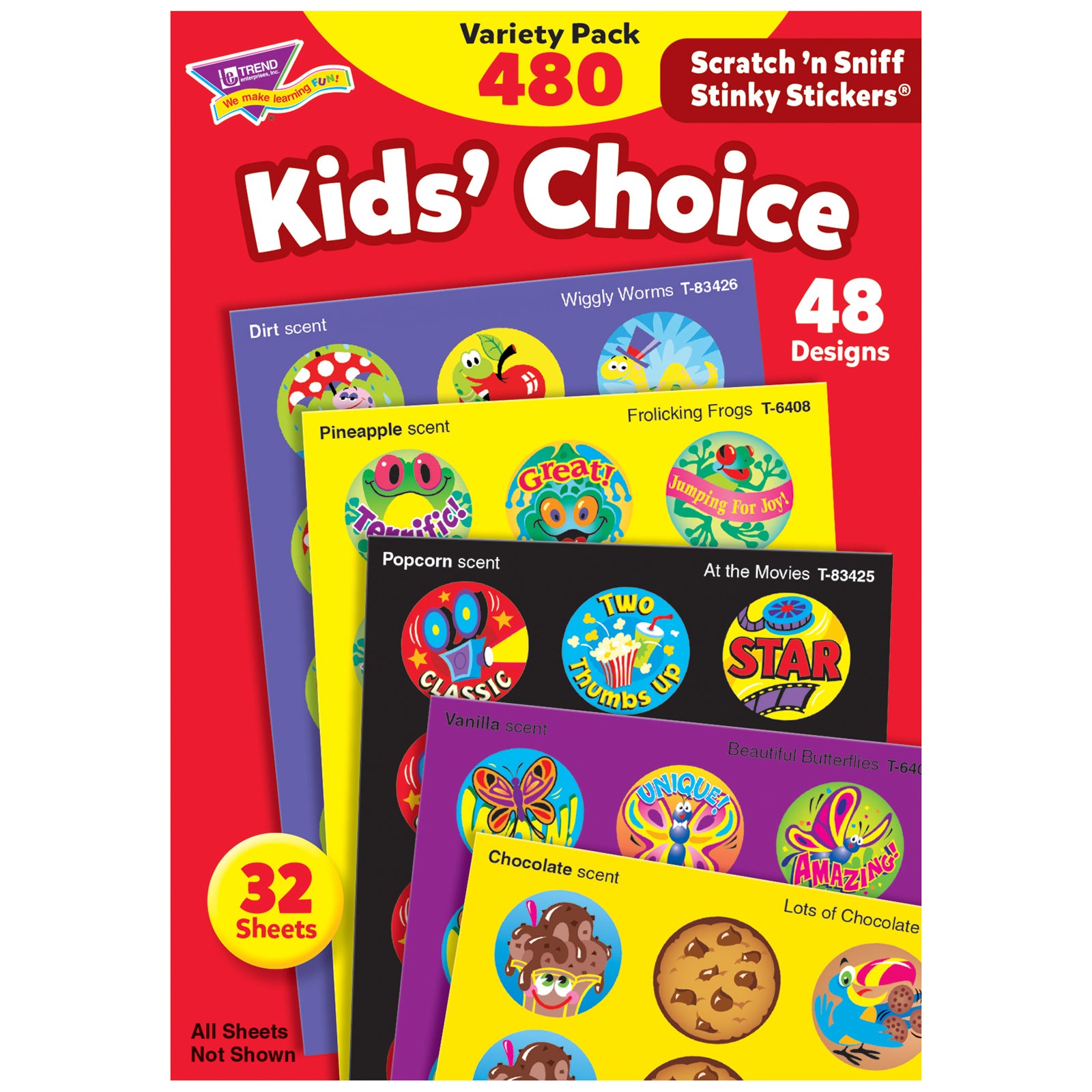 Kids' Choice Stinky Stickers® Variety Pack, 480 ct