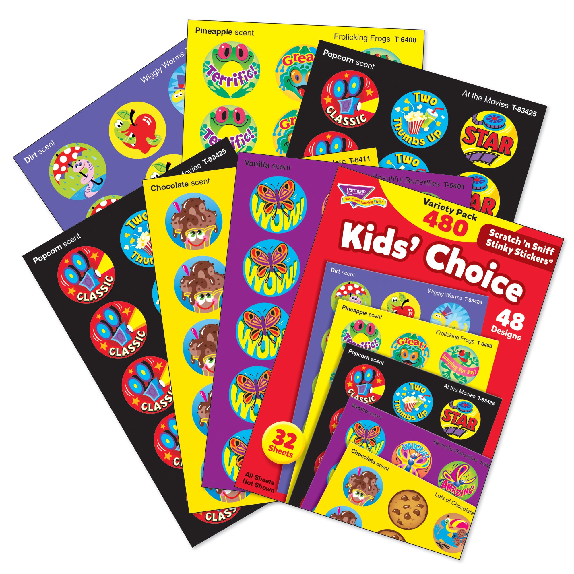 Kids' Choice Stinky Stickers® Variety Pack, 480 ct