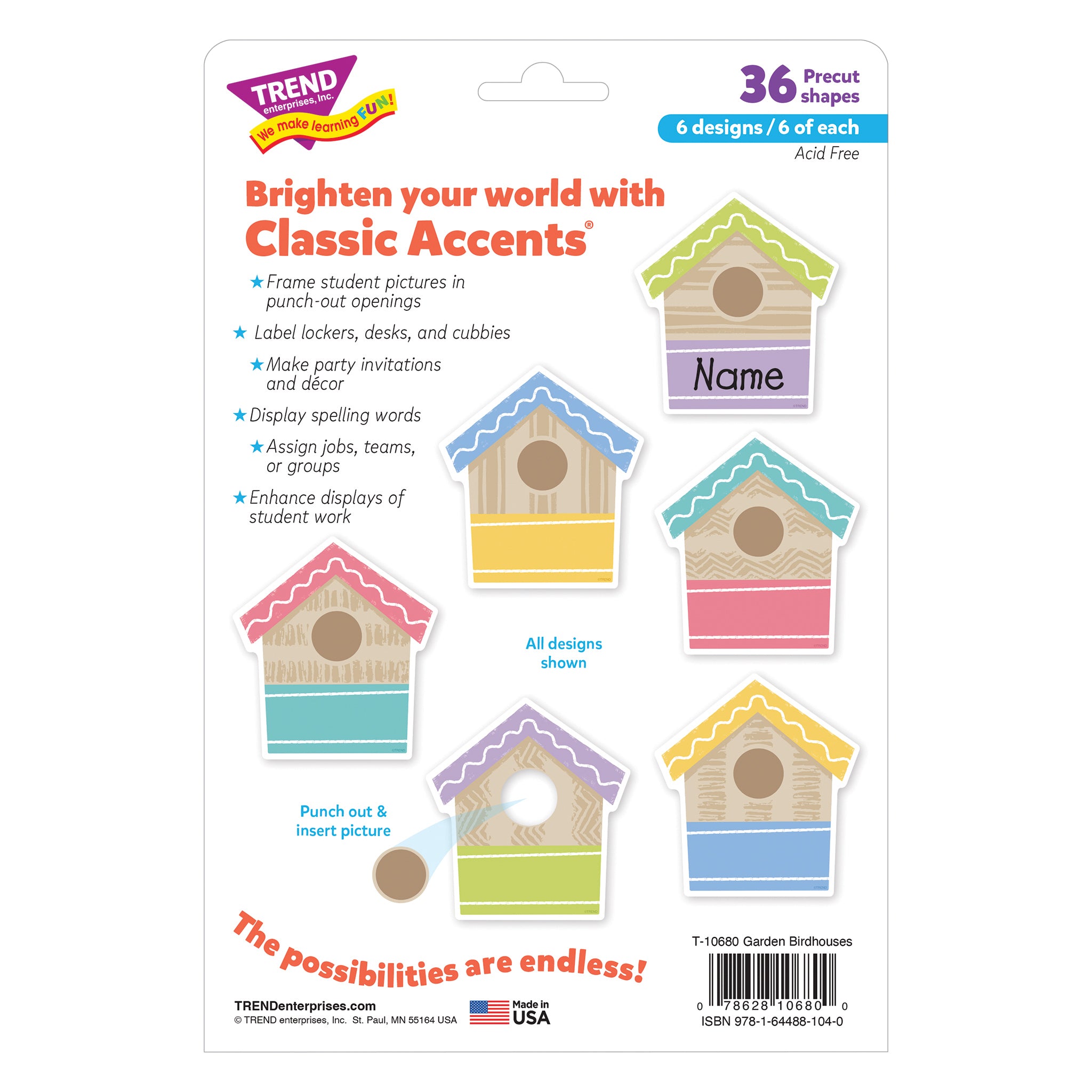 Garden Birdhouses Classic Accents® Variety Pack, 36 Per Pack, 3 Packs