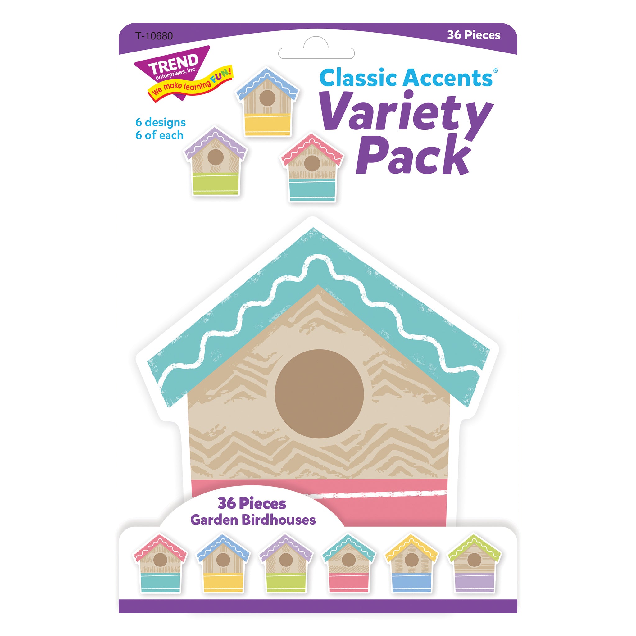 Garden Birdhouses Classic Accents® Variety Pack, 36 Per Pack, 3 Packs