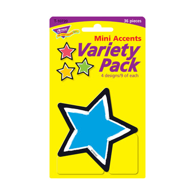 Bold Strokes Stars Mini Accents Variety Pack, 36 Per Pack, 6 Packs - A1 School Supplies