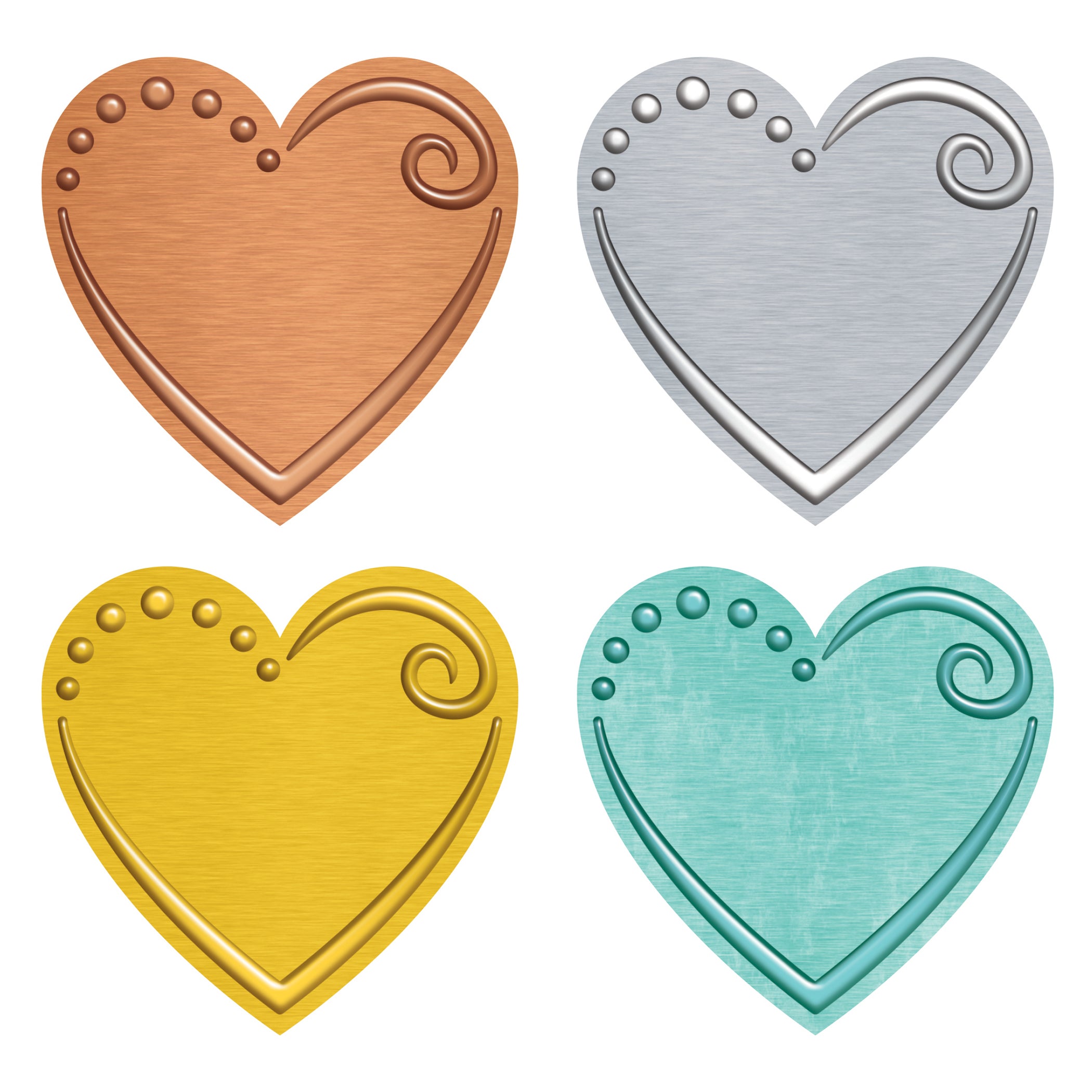 I ♥ Metal™ Hearts Mini Accents Variety Pack, 36 Per Pack, 6 Packs