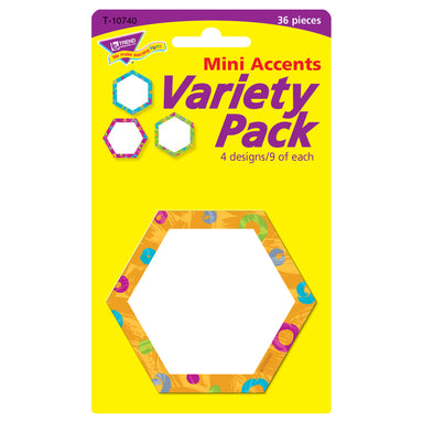 Color Harmony™ Hexa-swirls Mini Accents Variety Pack, 36 Per Pack, 6 Packs - A1 School Supplies