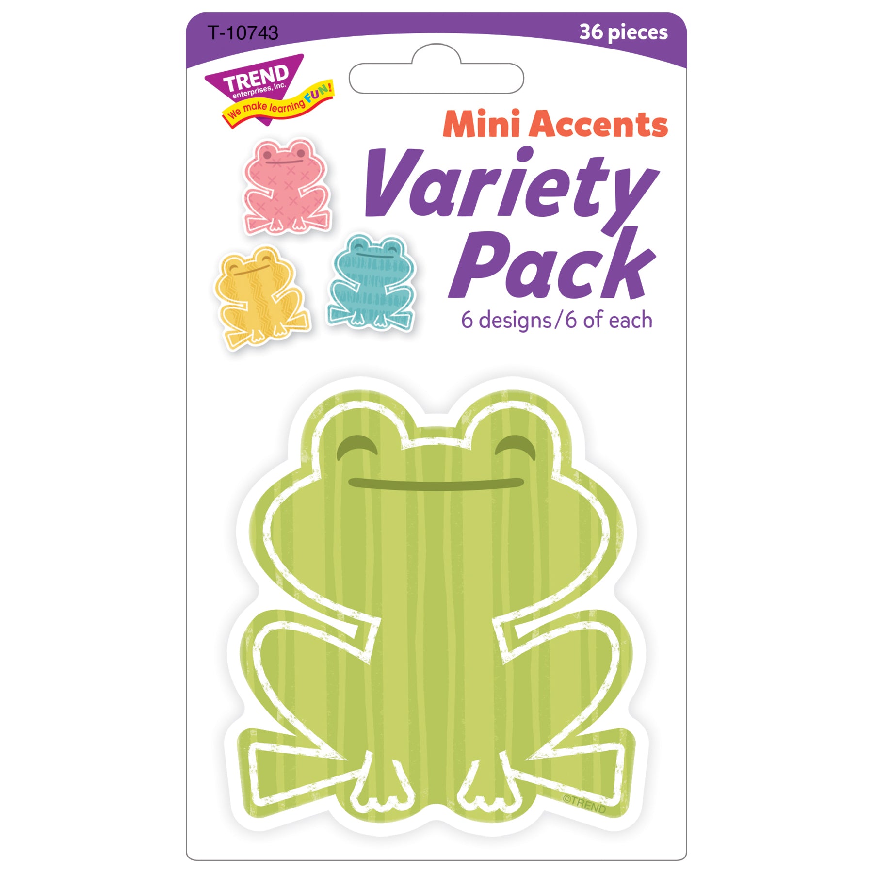 Garden Frogs Mini Accents Variety Pack, 36 Per Pack, 6 Packs