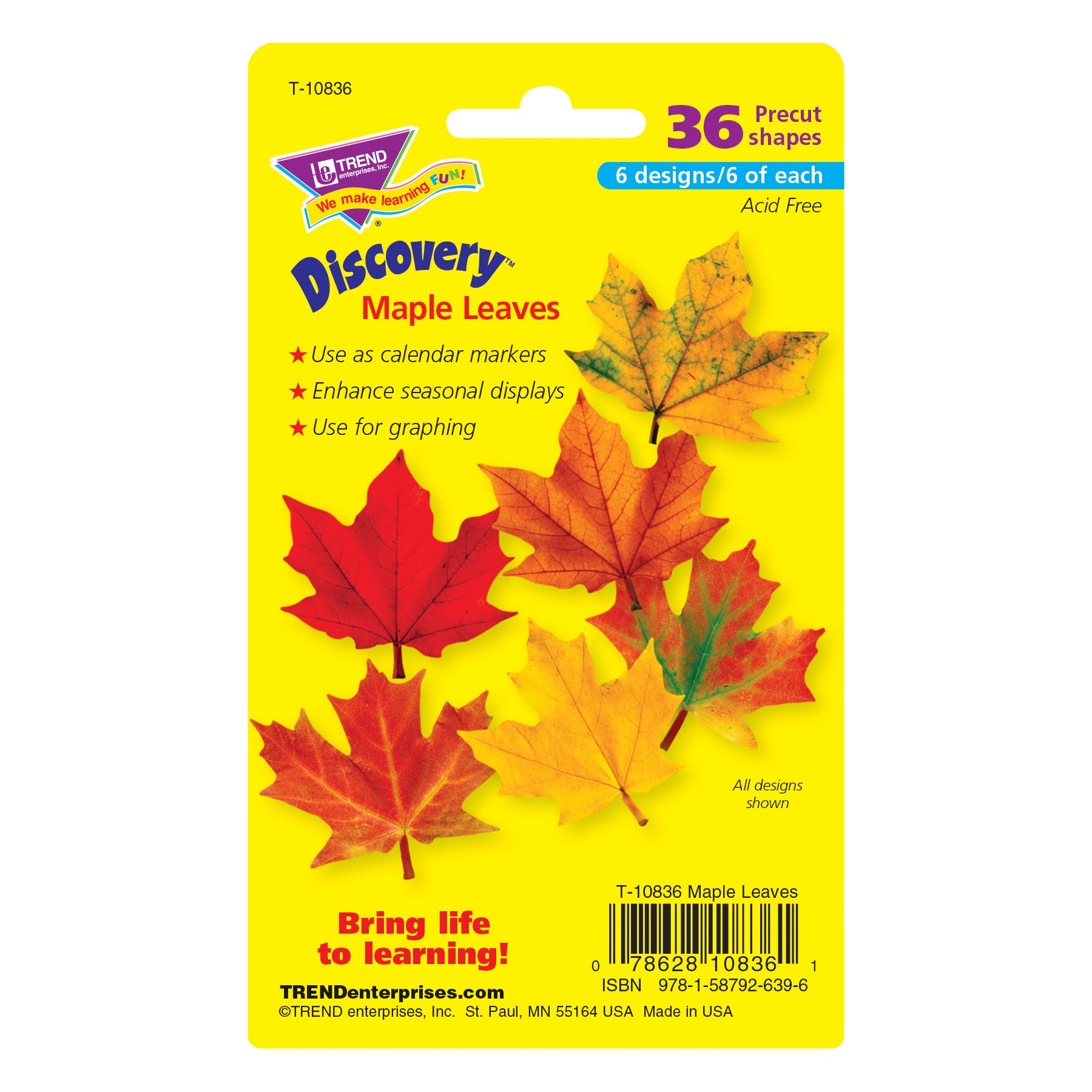 Maple Leaves Mini Accents Variety Pack, 36 Per Pack, 6 Packs