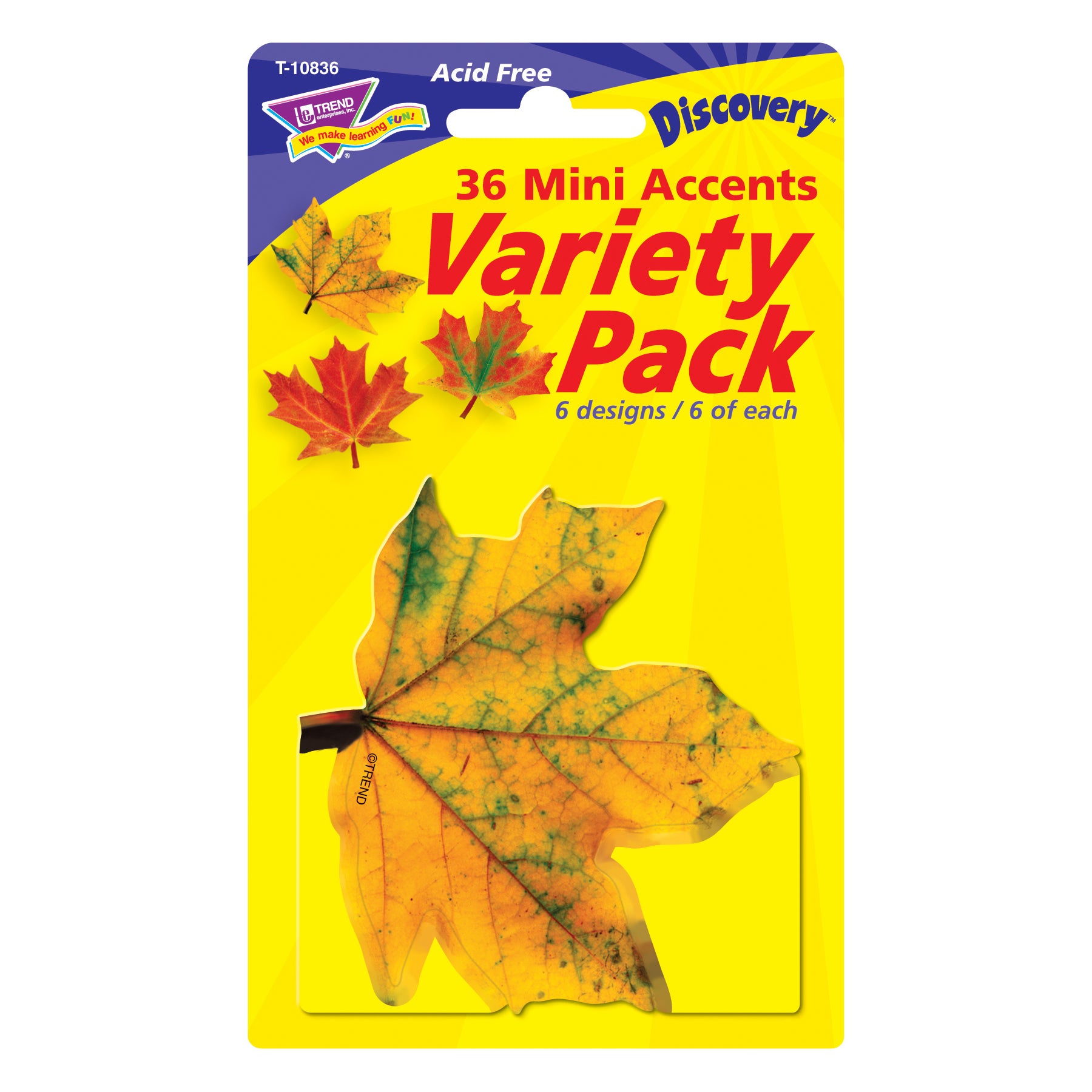 Maple Leaves Mini Accents Variety Pack, 36 Per Pack, 6 Packs