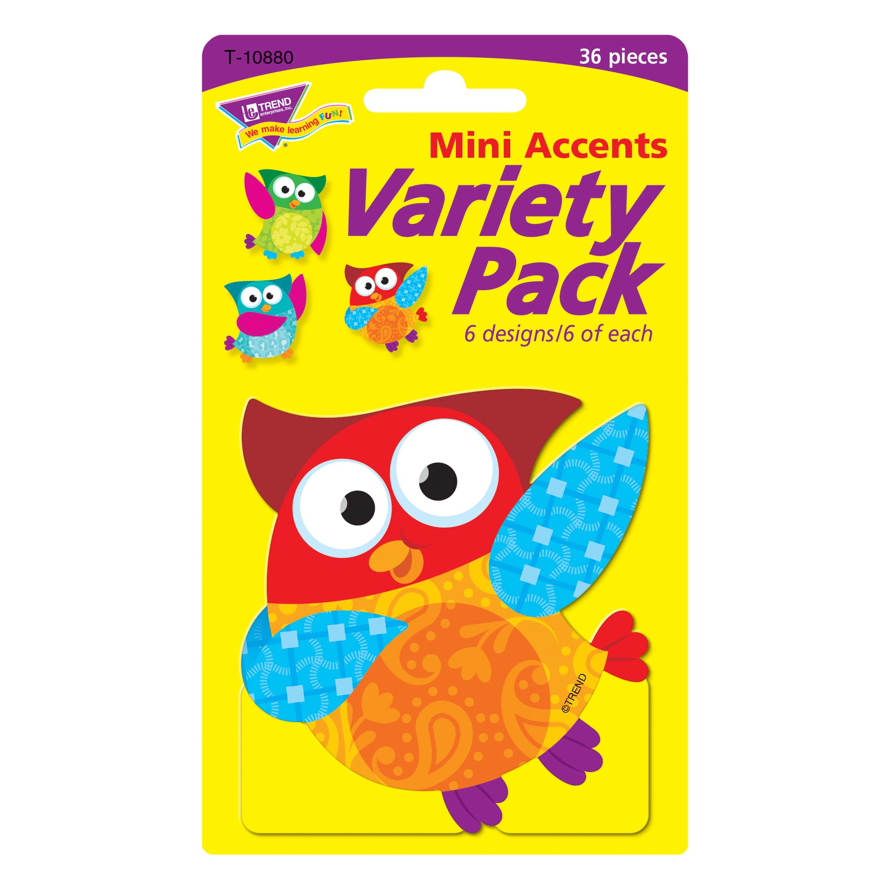 Owl-Stars!® Mini Accents Variety Pack, 36 Per Pack, 6 Packs