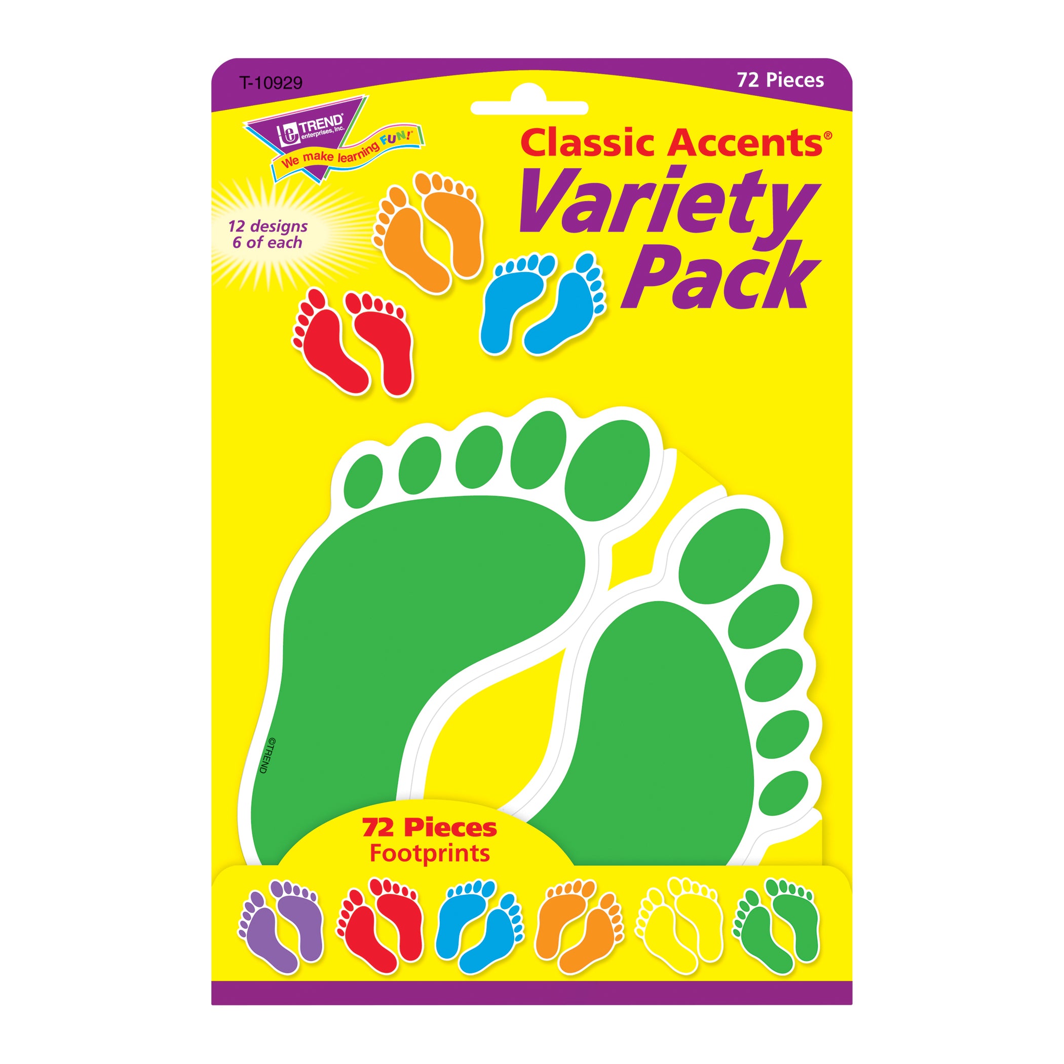 Footprints Classic Accents® Variety Pack, 36 Per Pack, 3 Packs