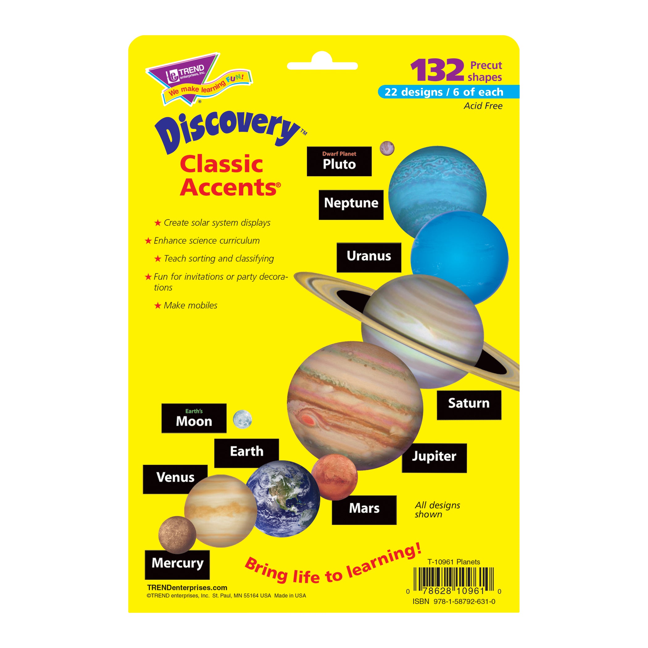 Planets Classic Accents® Variety Pack, 132 Pieces Per Pack, 3 Packs