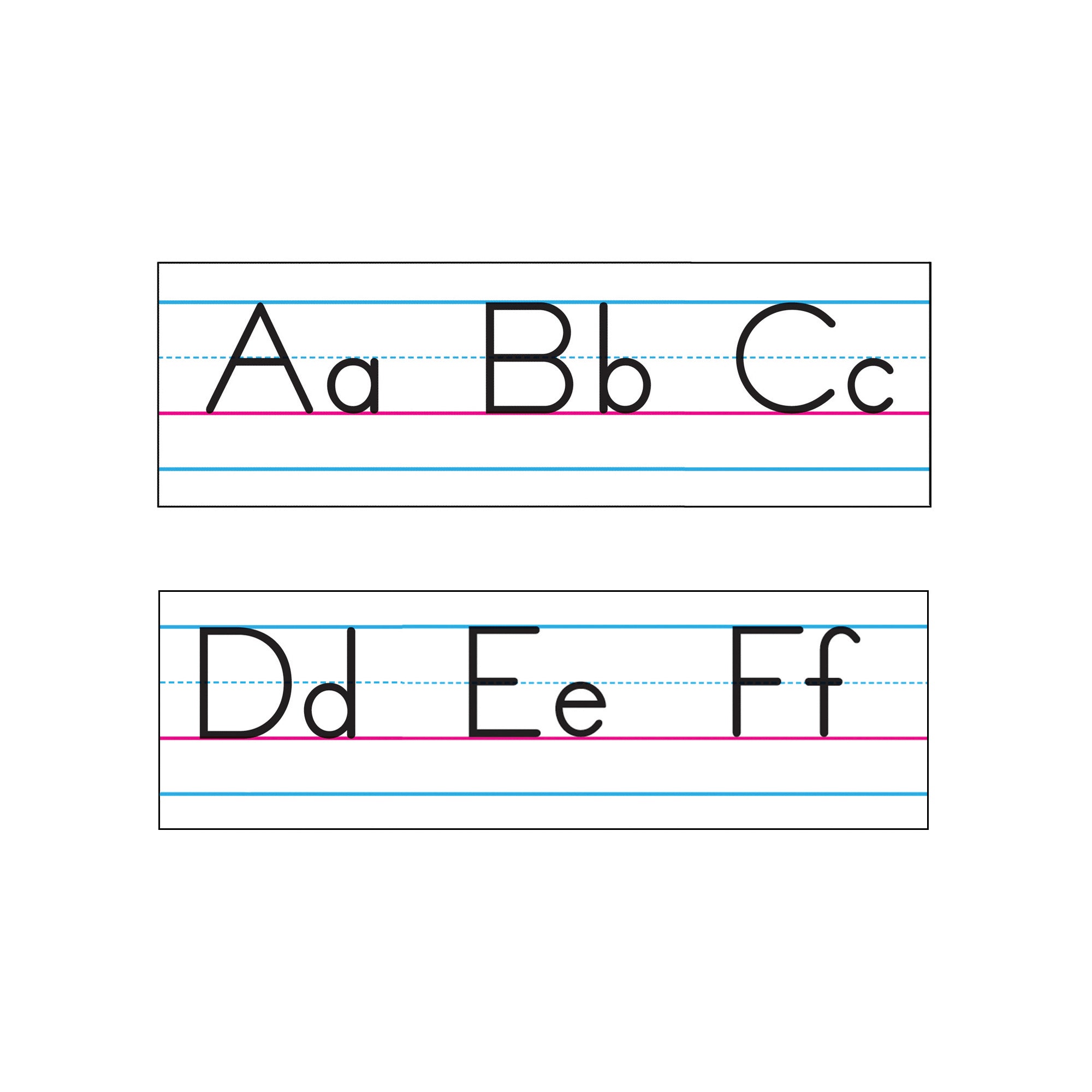 Basic Alphabet Zaner-Bloser Manuscript Bulletin Board Set