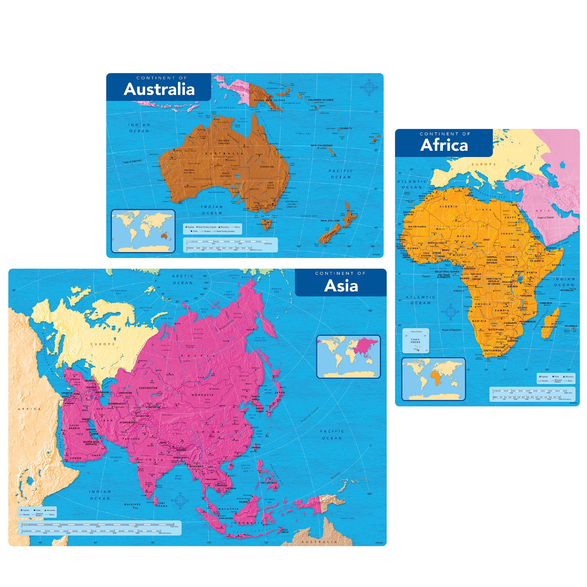 Continents of the World Learning Set