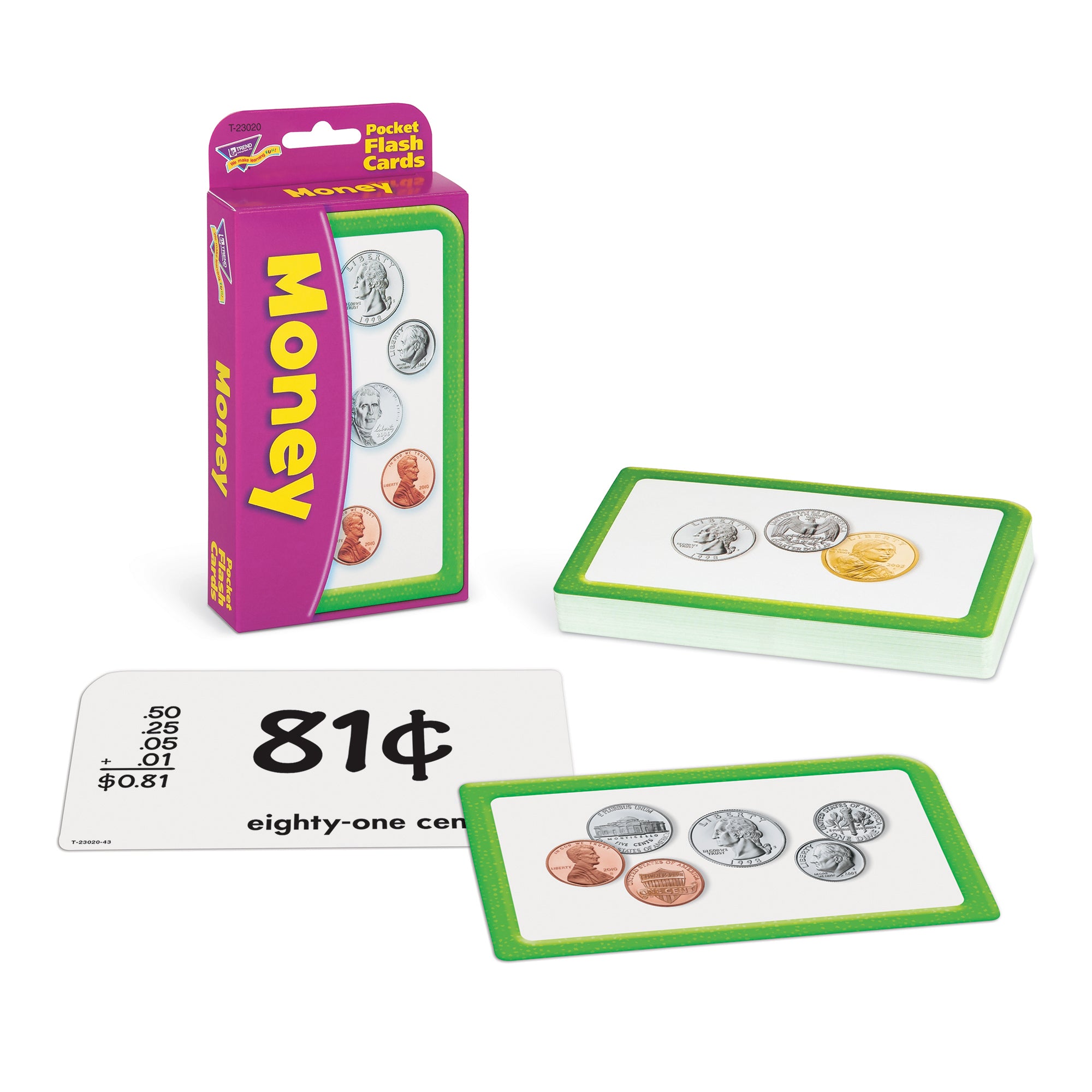 Money Pocket Flash Cards, 6 Packs