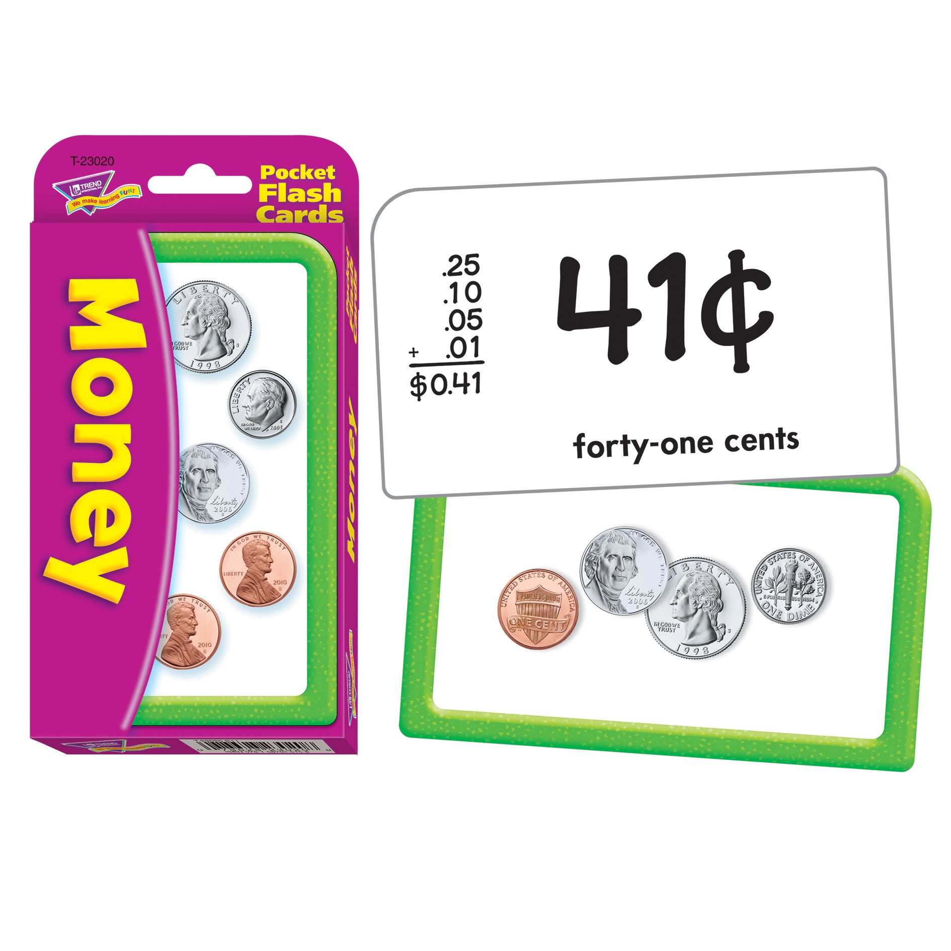 Money Pocket Flash Cards, 6 Packs