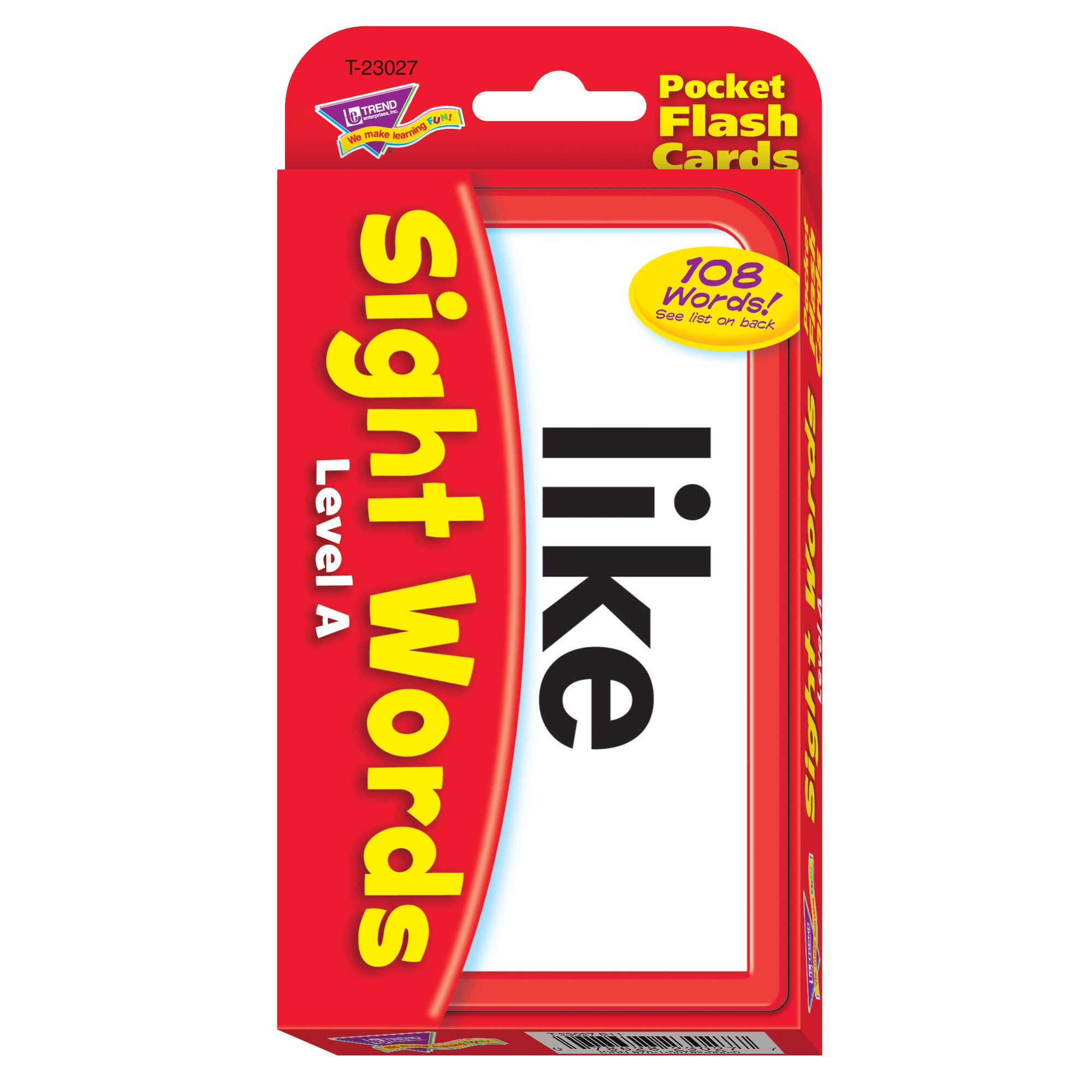 Sight Words – Level A Pocket Flash Cards, 6 Packs