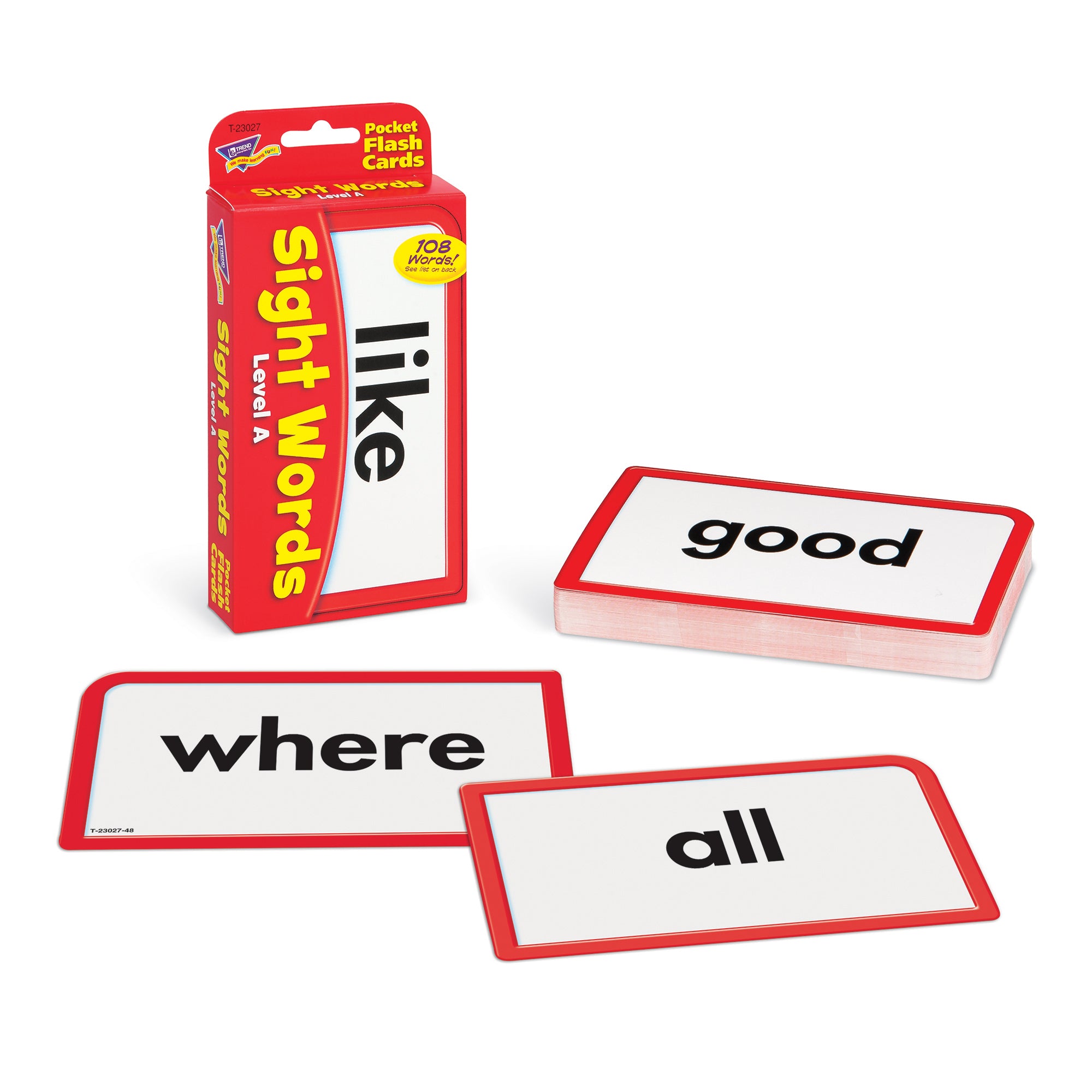 Sight Words – Level A Pocket Flash Cards, 6 Packs