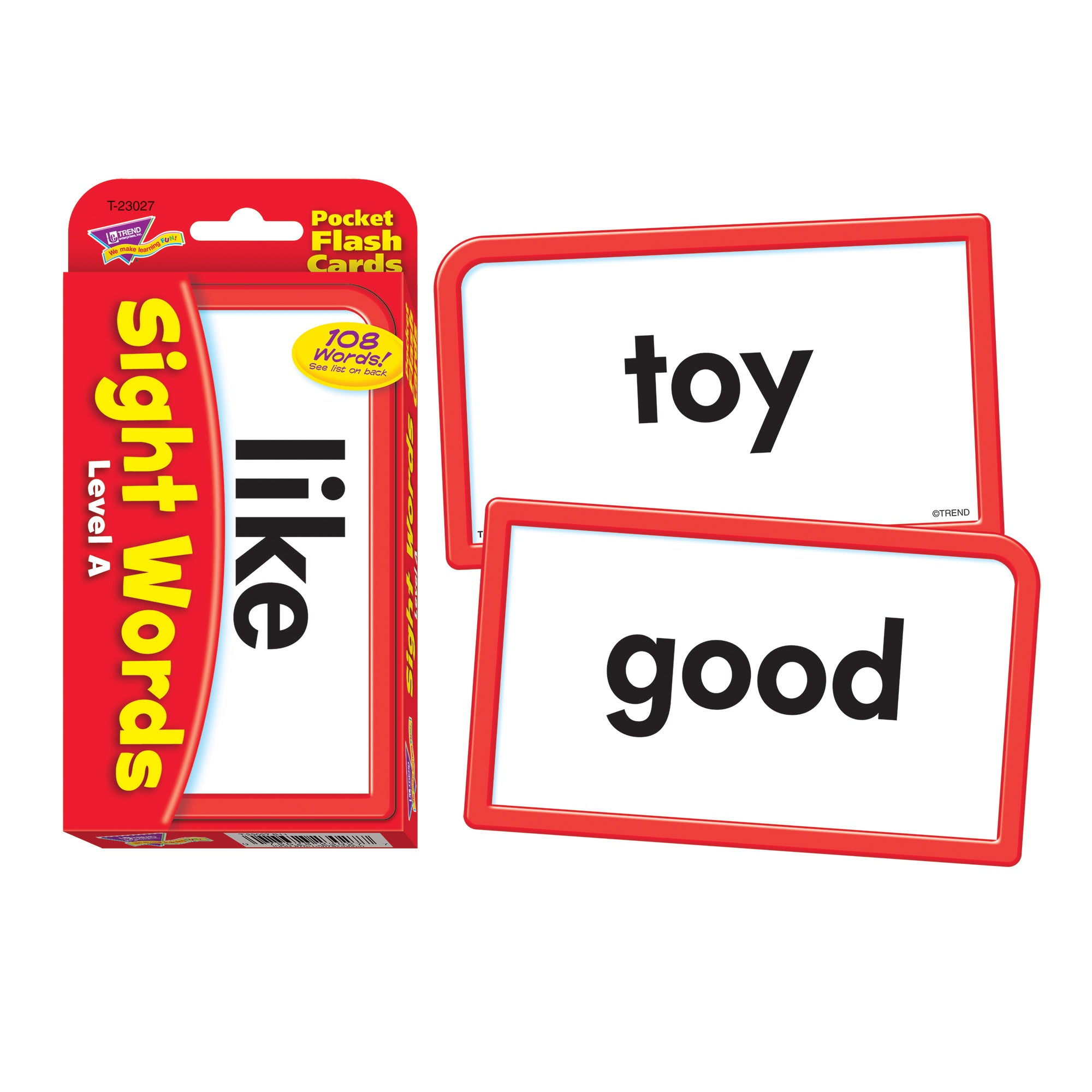 Sight Words – Level A Pocket Flash Cards, 6 Packs