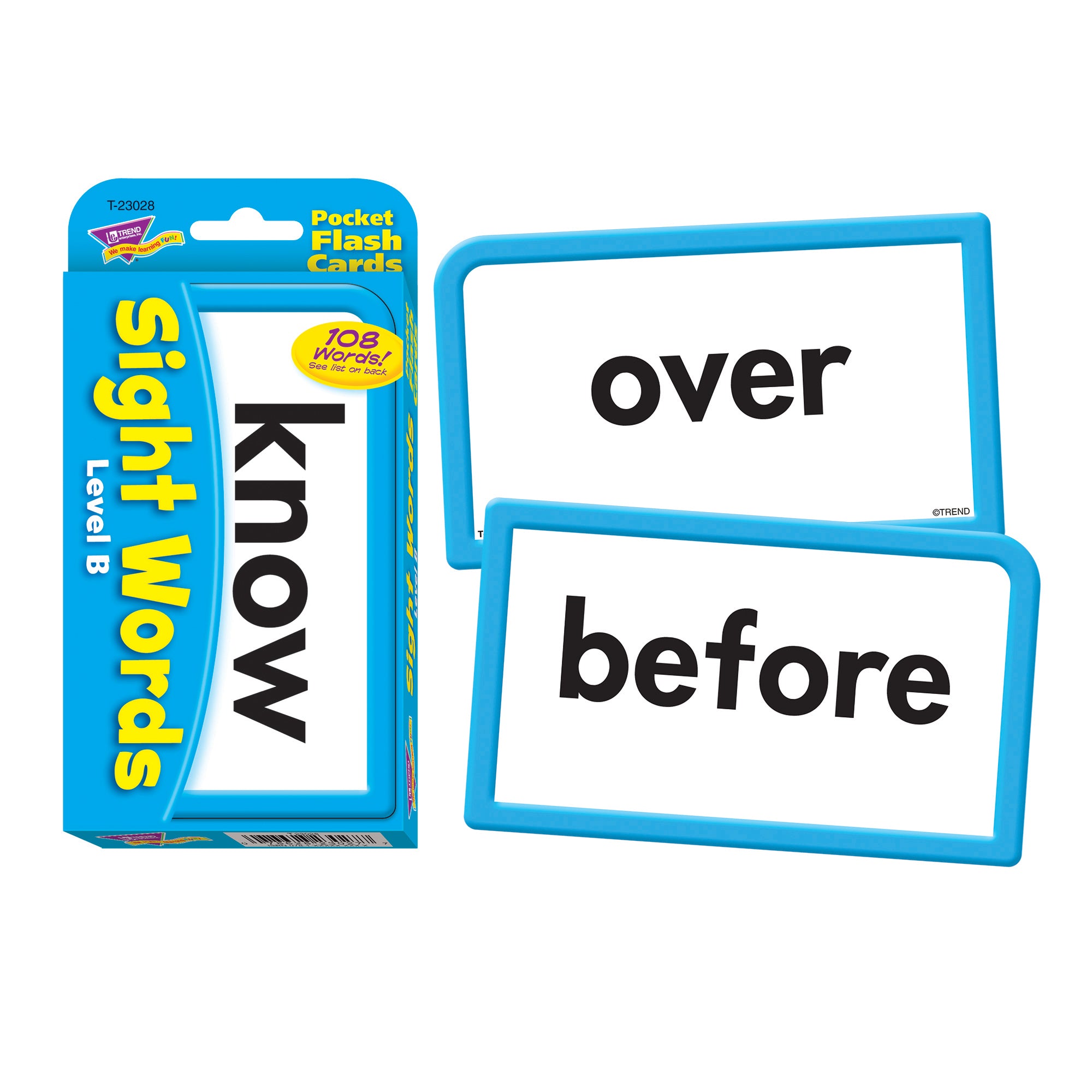 Sight Words – Level B Pocket Flash Cards, 6 Packs