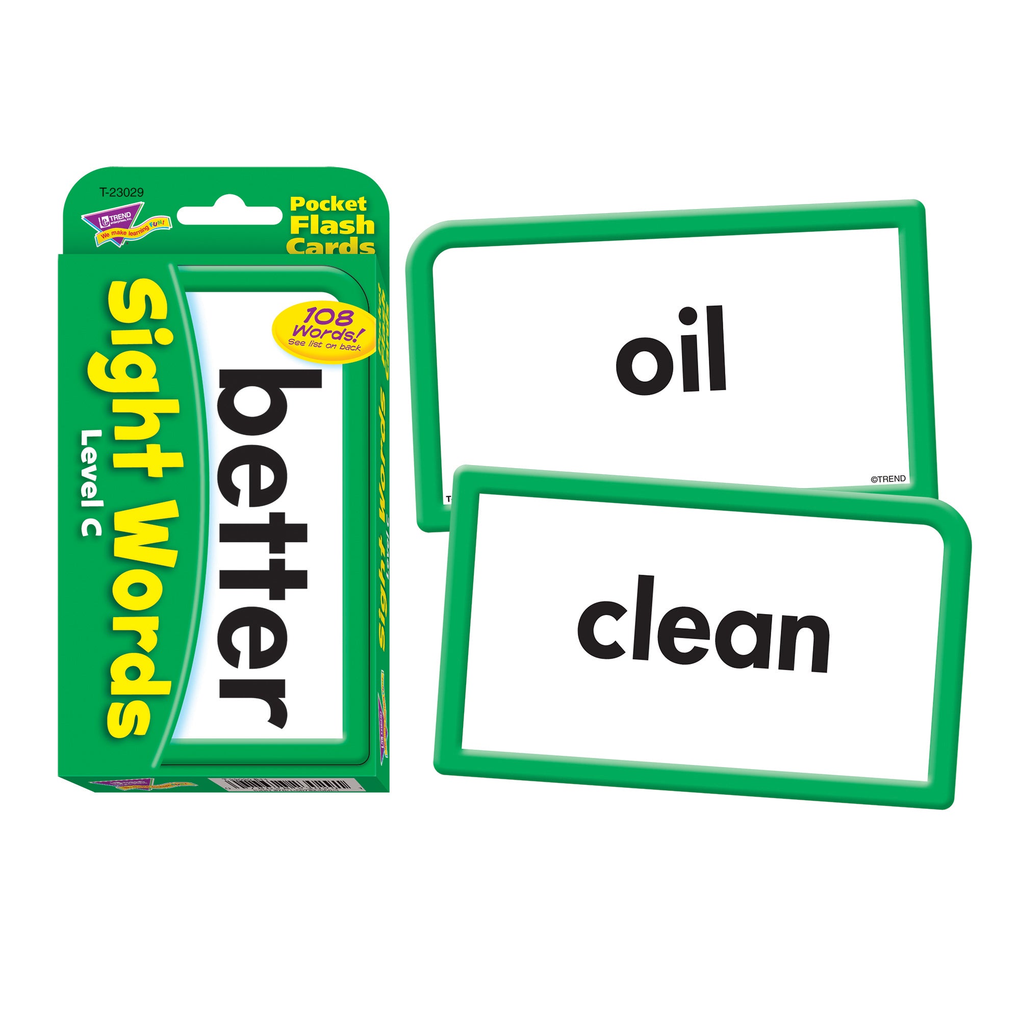 Sight Words – Level C Pocket Flash Cards, 6 Packs