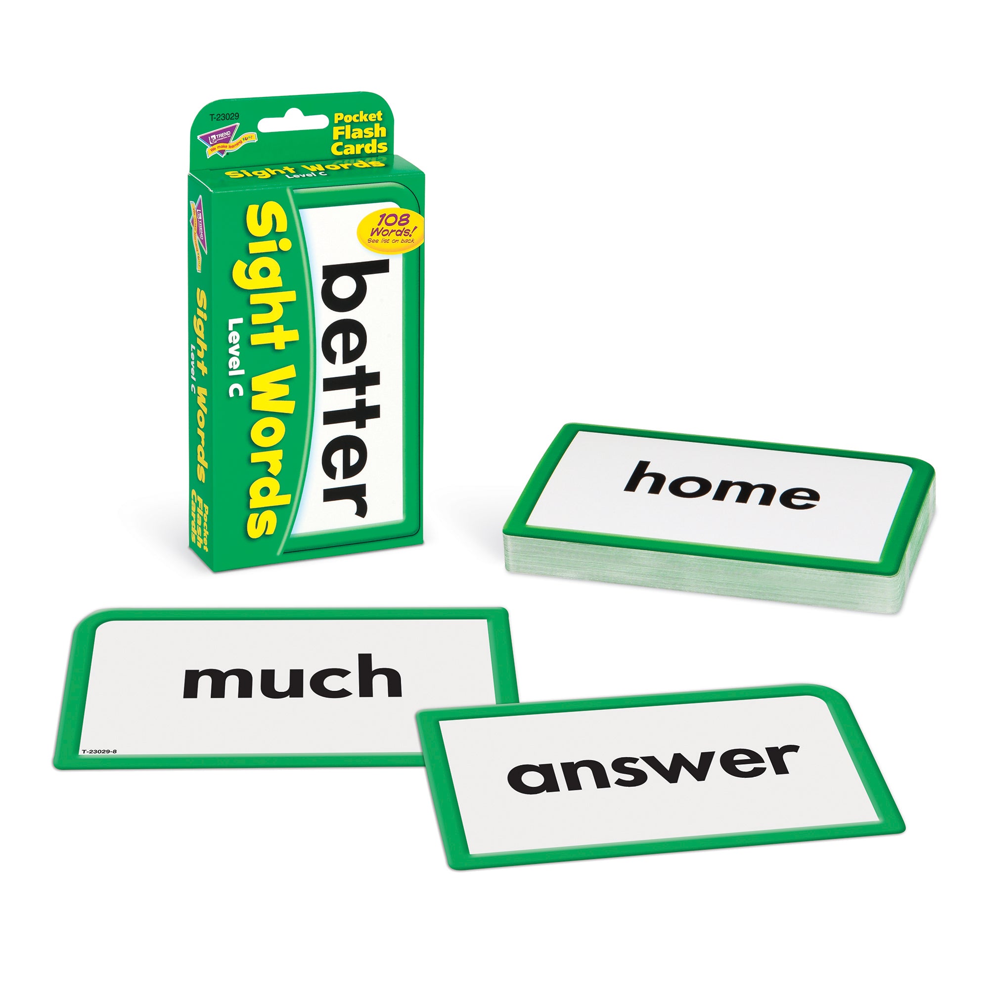 Sight Words – Level C Pocket Flash Cards, 6 Packs